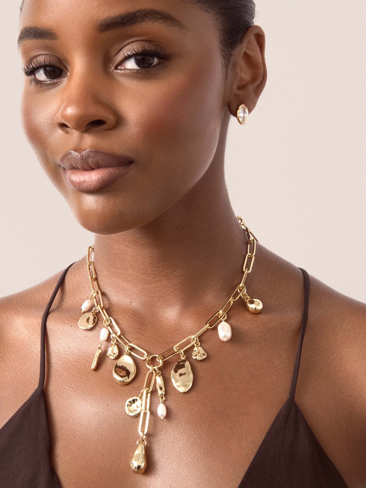 Crystal Luxe Mini Studs Clear Crystal with 18k Gold Plating model 3