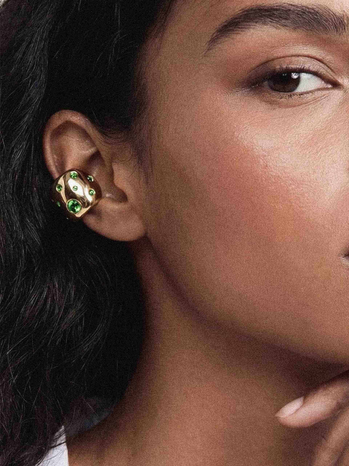 Emerald Crystal with 18k Gold Plating model 3