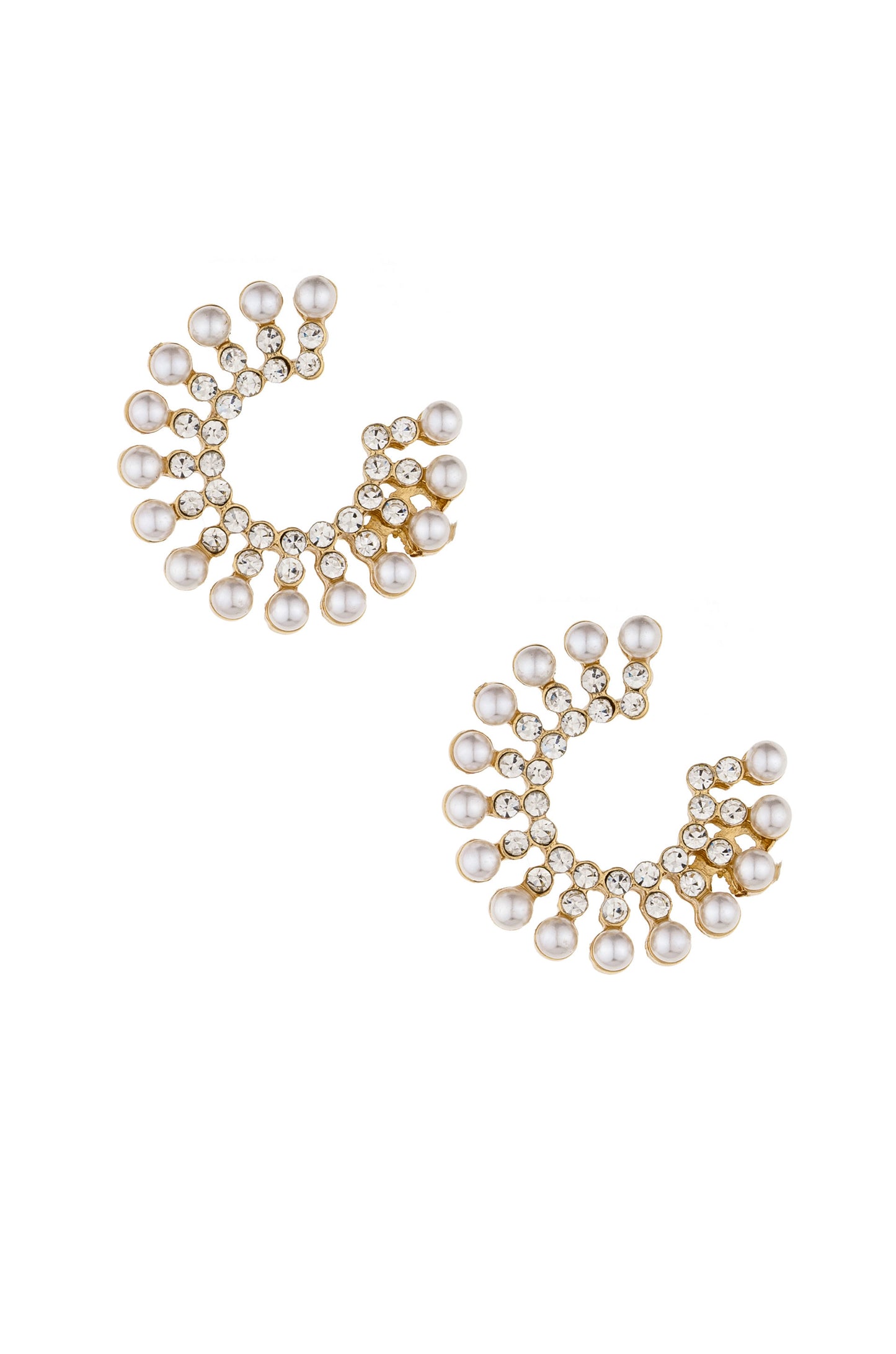Crystal Celebration Circle Earrings on white