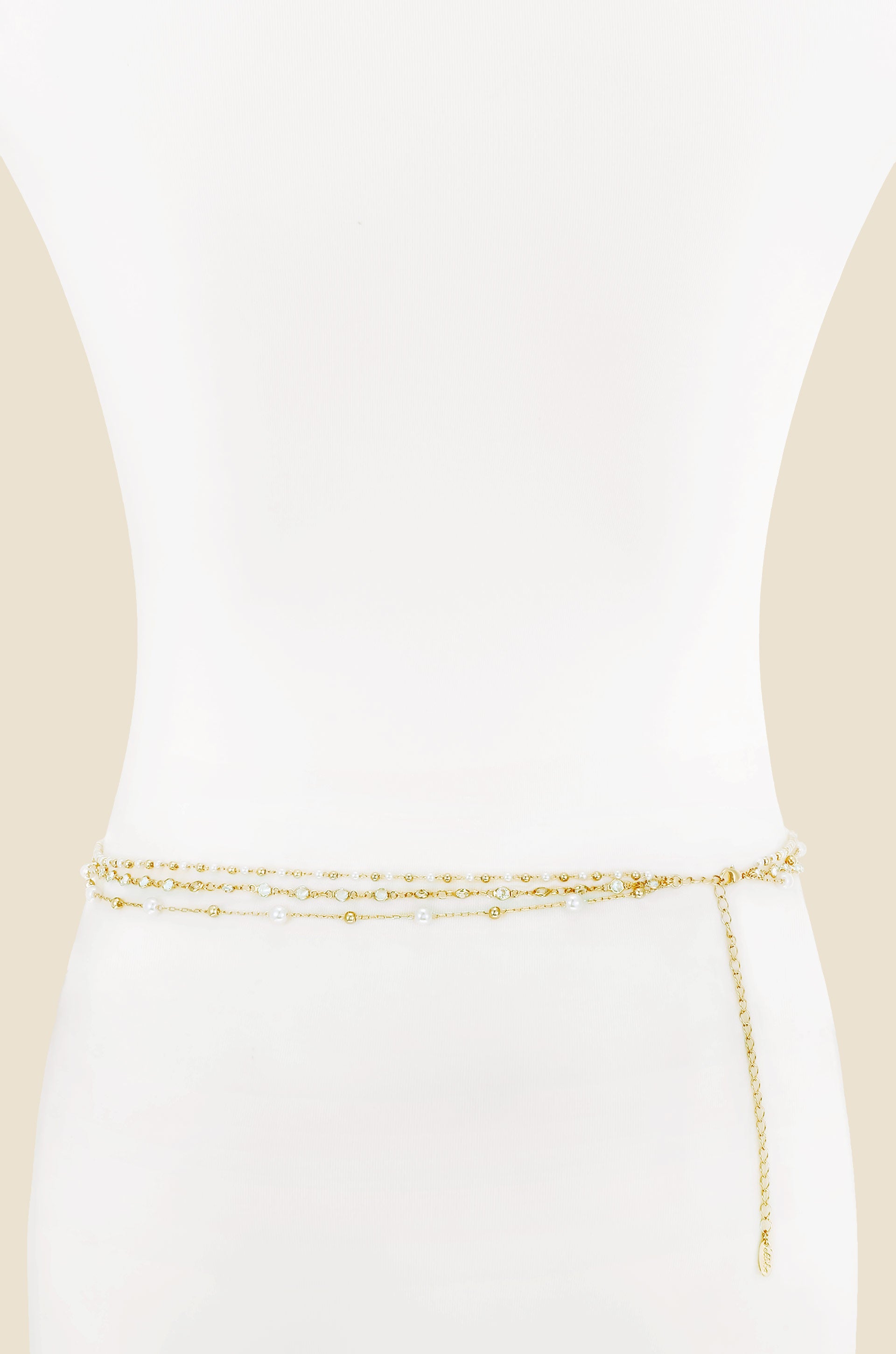 Extended Vacation Pearl Body Chain back view