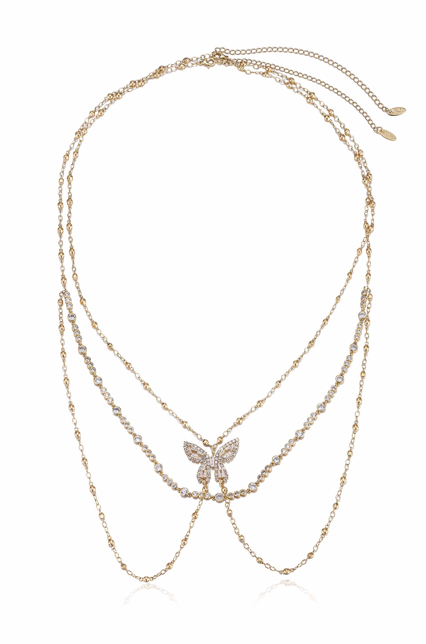 Butterfly Beauty Body Chain on white