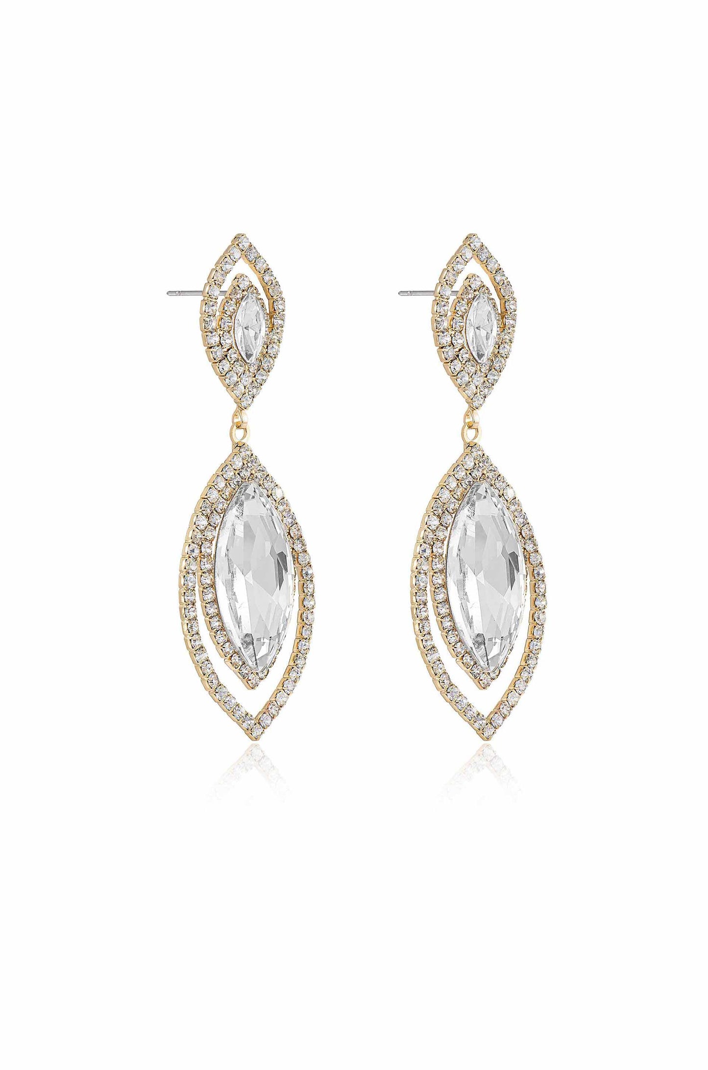 Timeless Crystal Dangle Earrings side