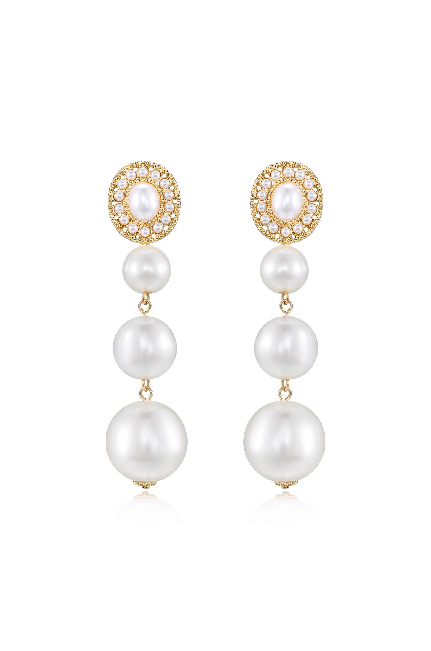 Graduating Pearl Dangle Earrings