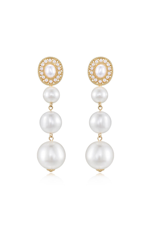Graduating Pearl Dangle Earrings