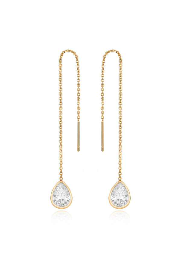Barely There Chain and Crystal Dangle Earrings