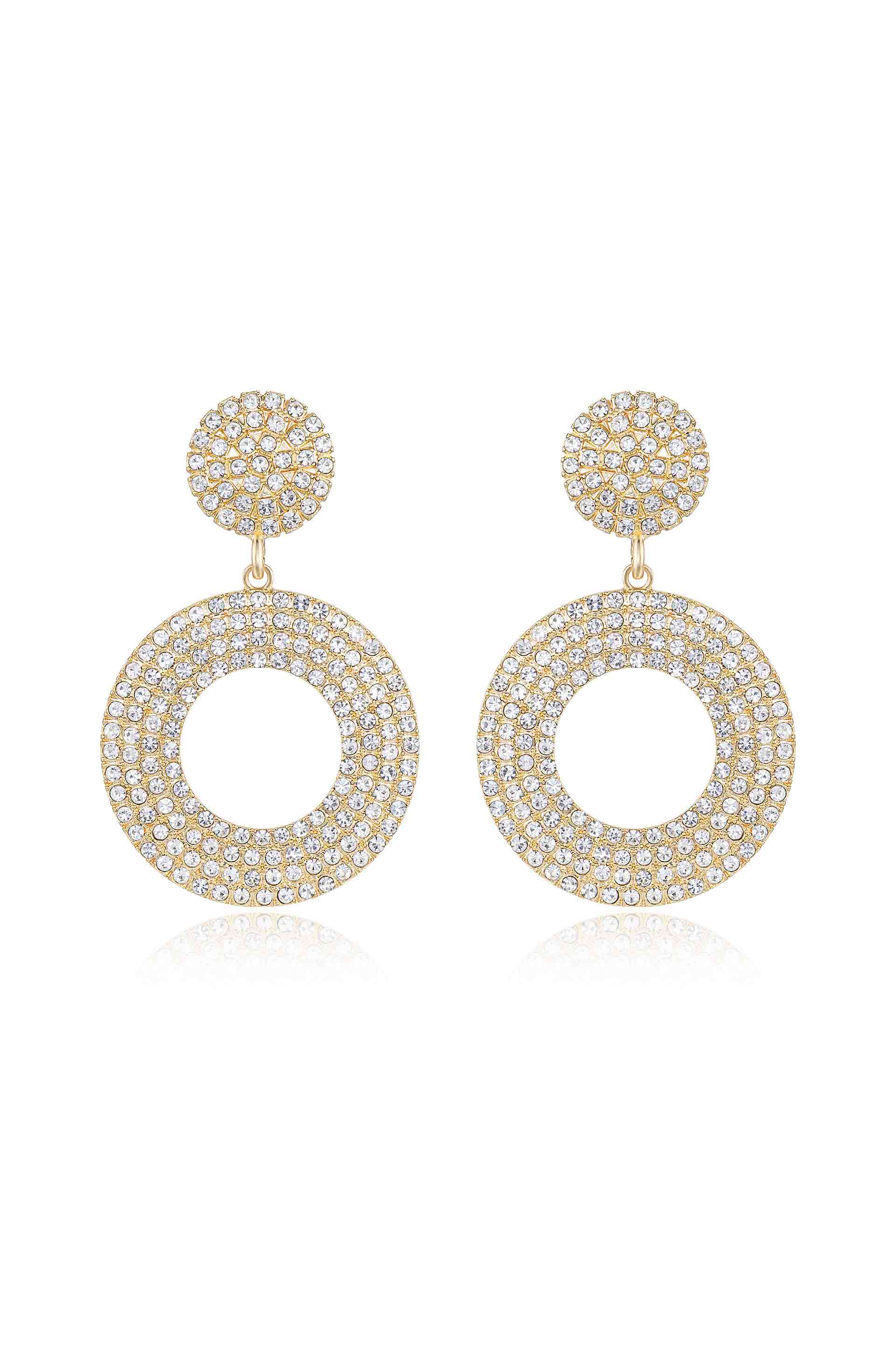 Spinning Records Crystal Earrings
