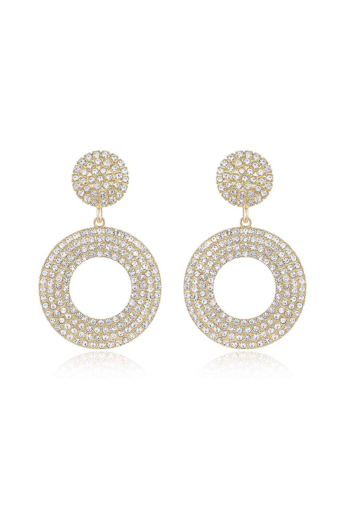 Spinning Records Crystal Earrings