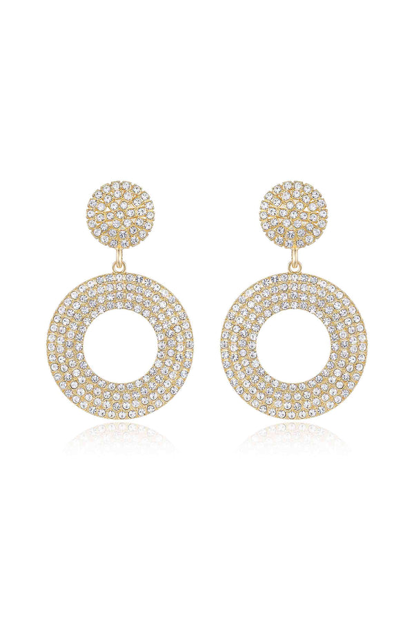 Spinning Records Crystal Earrings