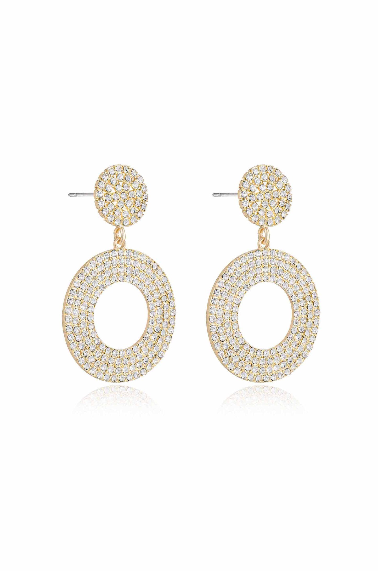 Spinning Records Crystal Earrings