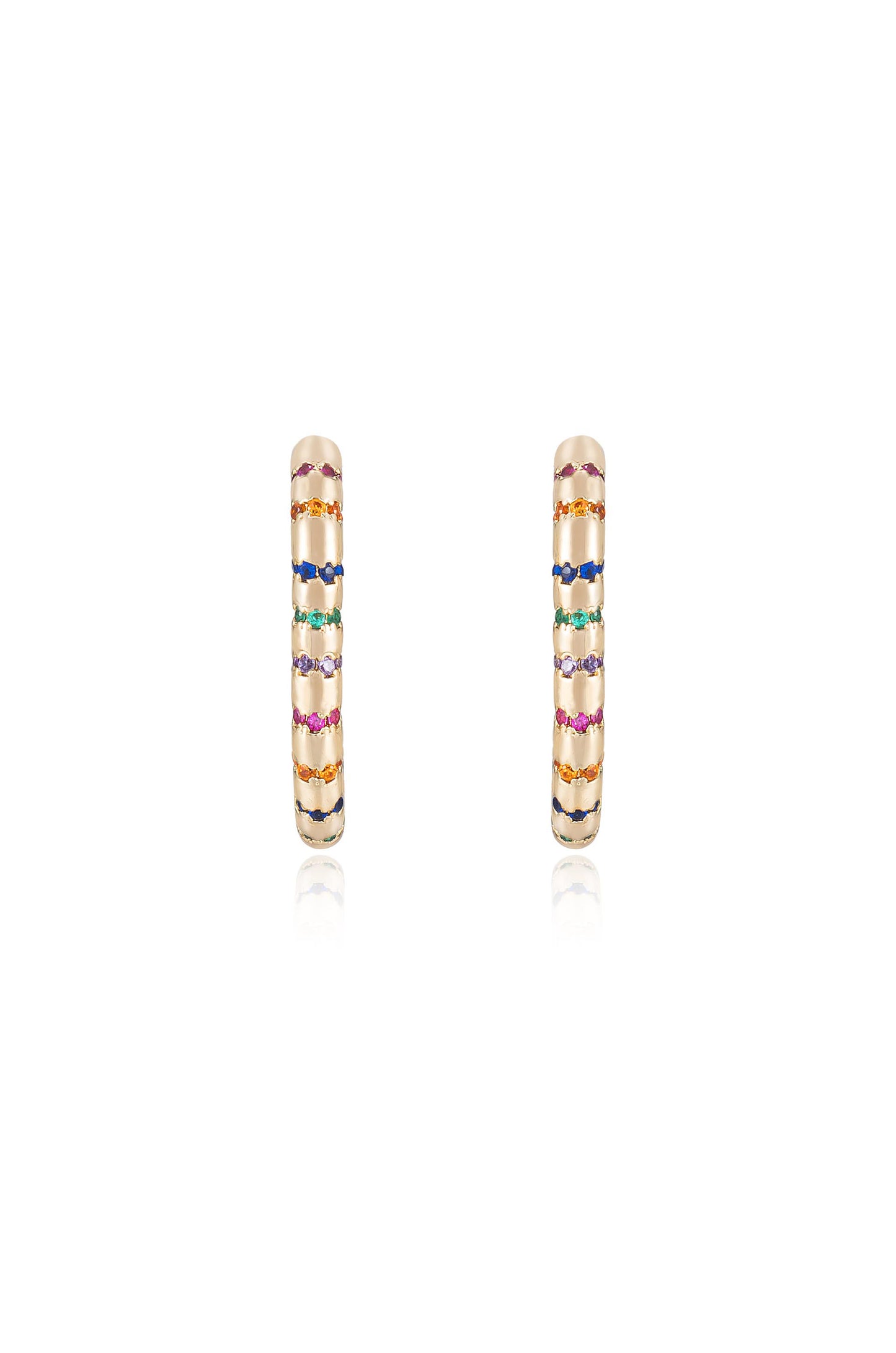 Everyday Celebration 18k Gold Plated Hoop Earrings front
