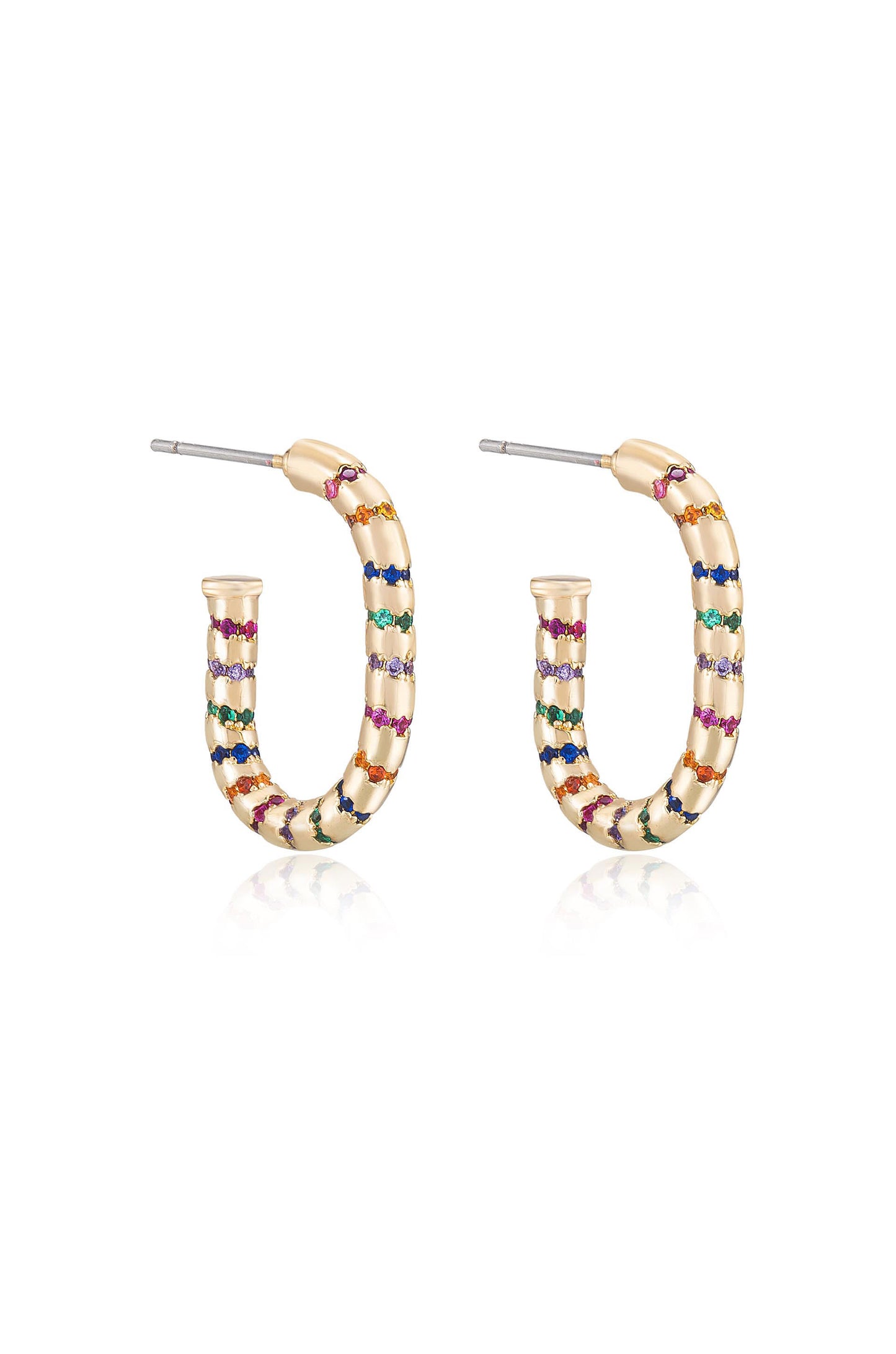 Everyday Celebration 18k Gold Plated Hoop Earrings side