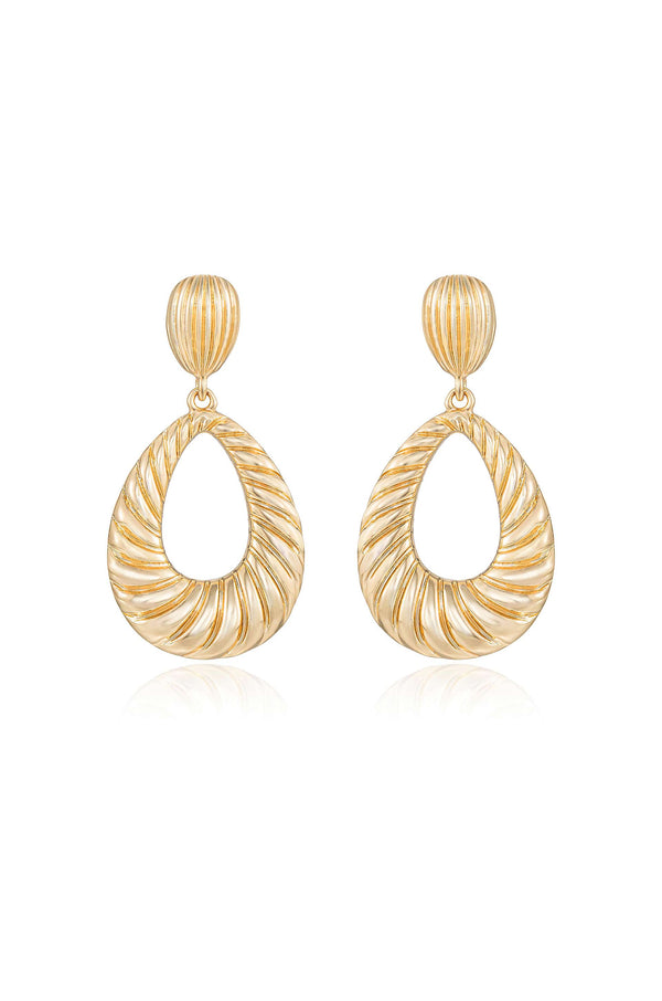 Teardrop Wave Detailed Earrings