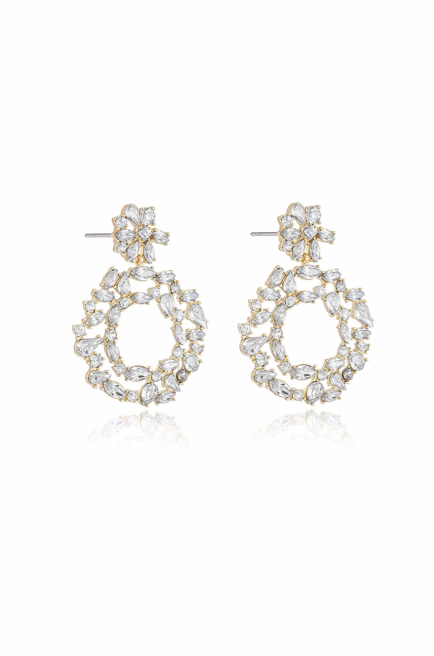 Crystal Bouquet Earrings side
