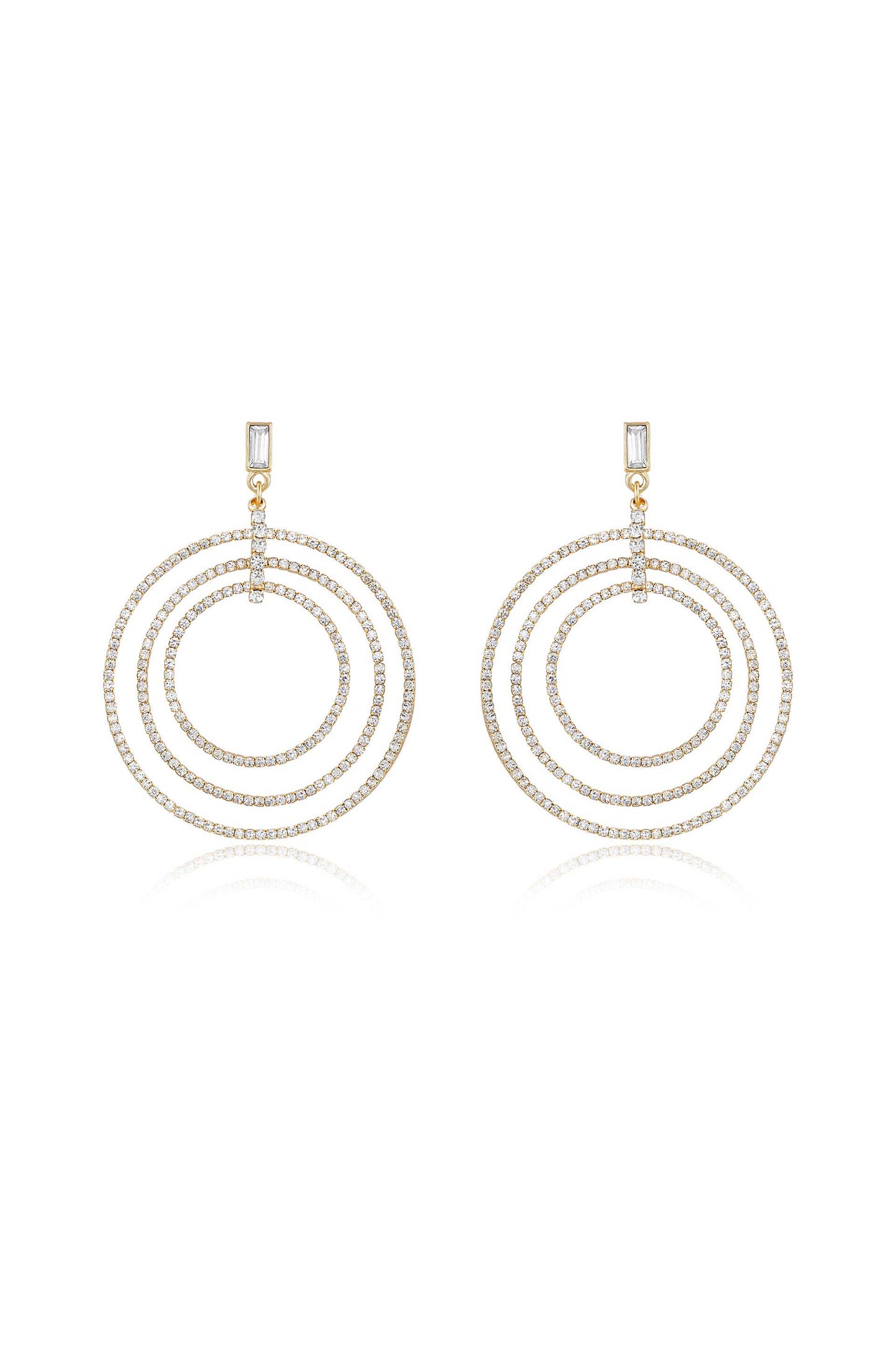 Disco Crystal Ring Earrings
