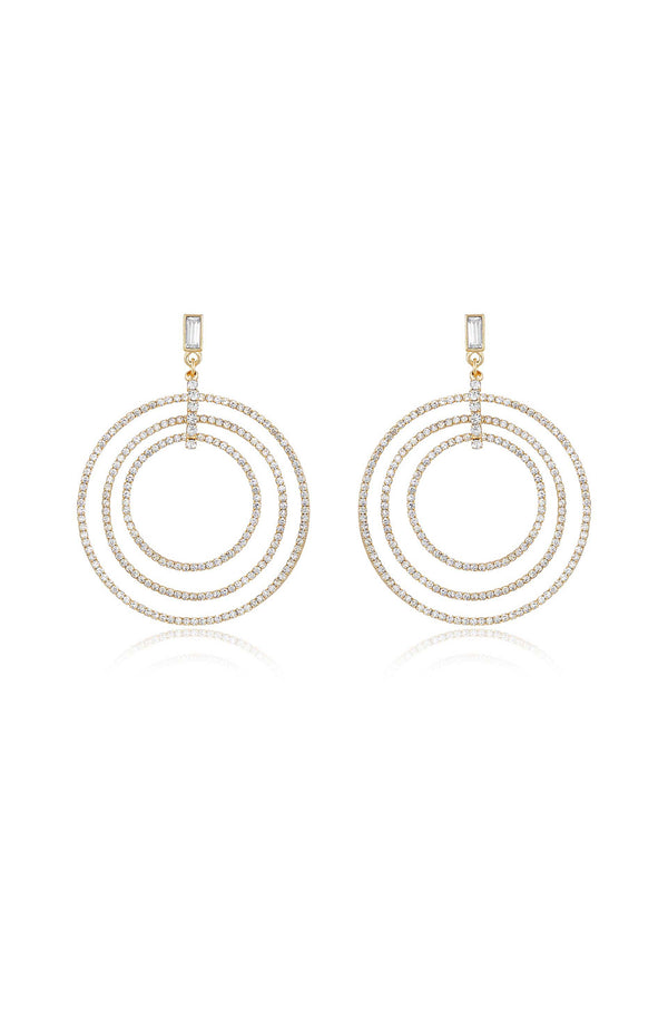 Disco Crystal Ring Earrings