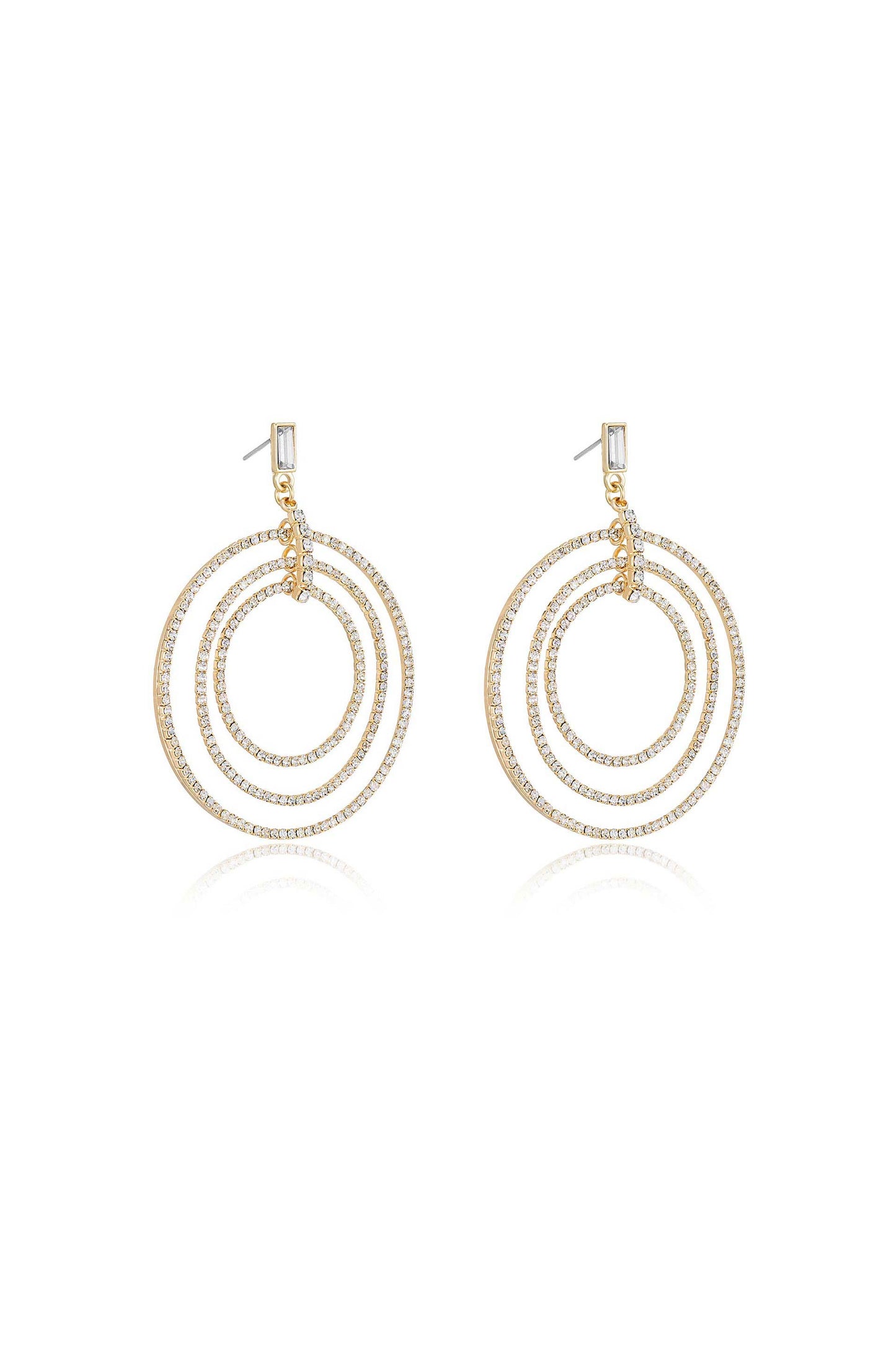 Disco Crystal Ring Earrings side