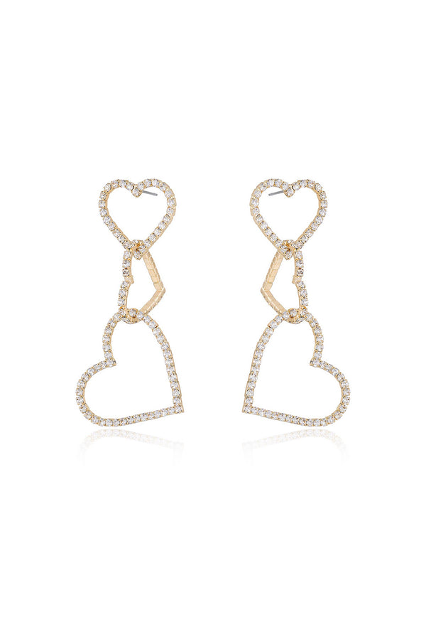 Heart On Sleeve Crystal Earrings