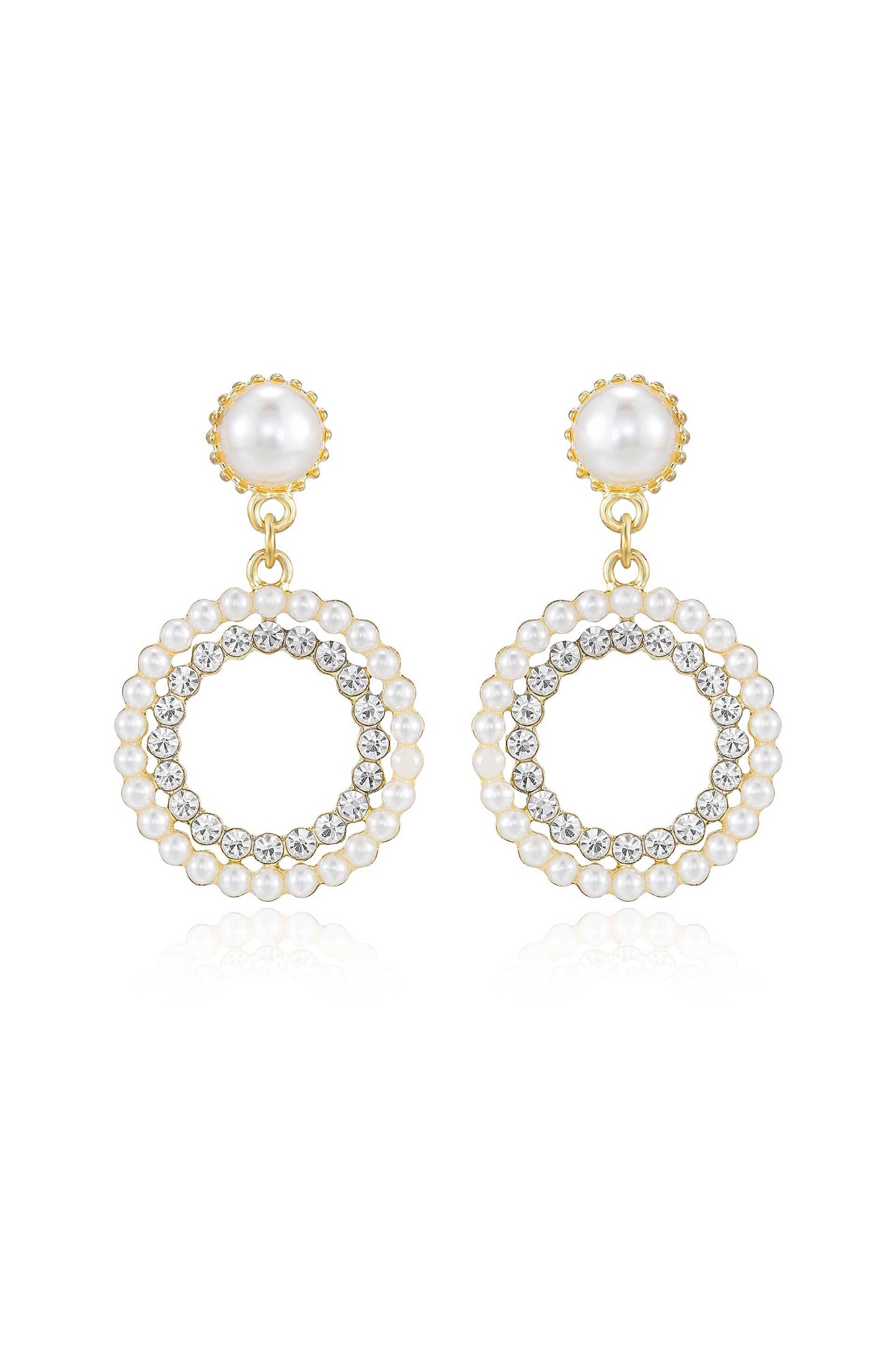 Mother May 18k Gold Plated Pearl Earrings