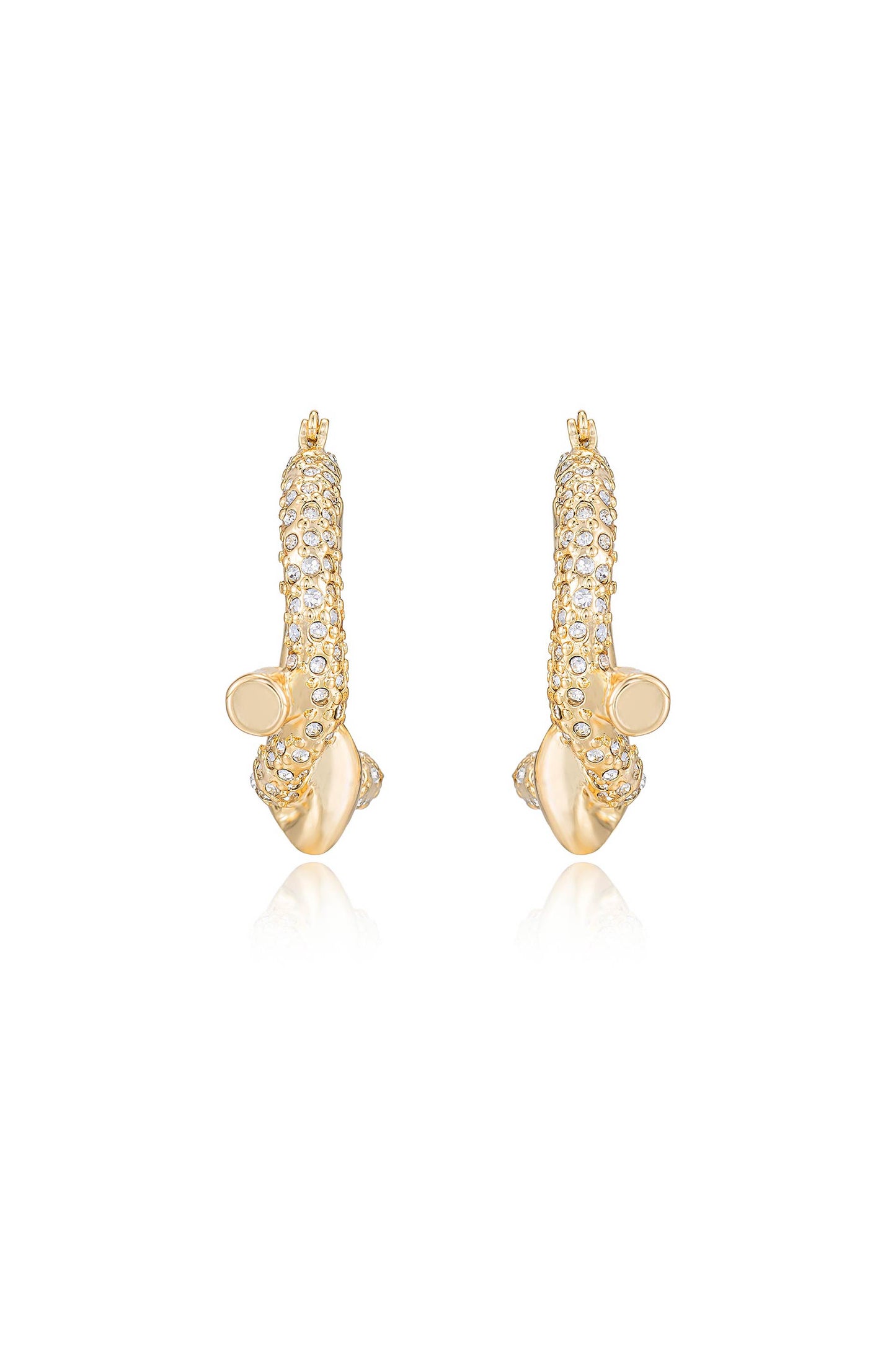 Tie the Knot 18k Gold Plated Hoops front