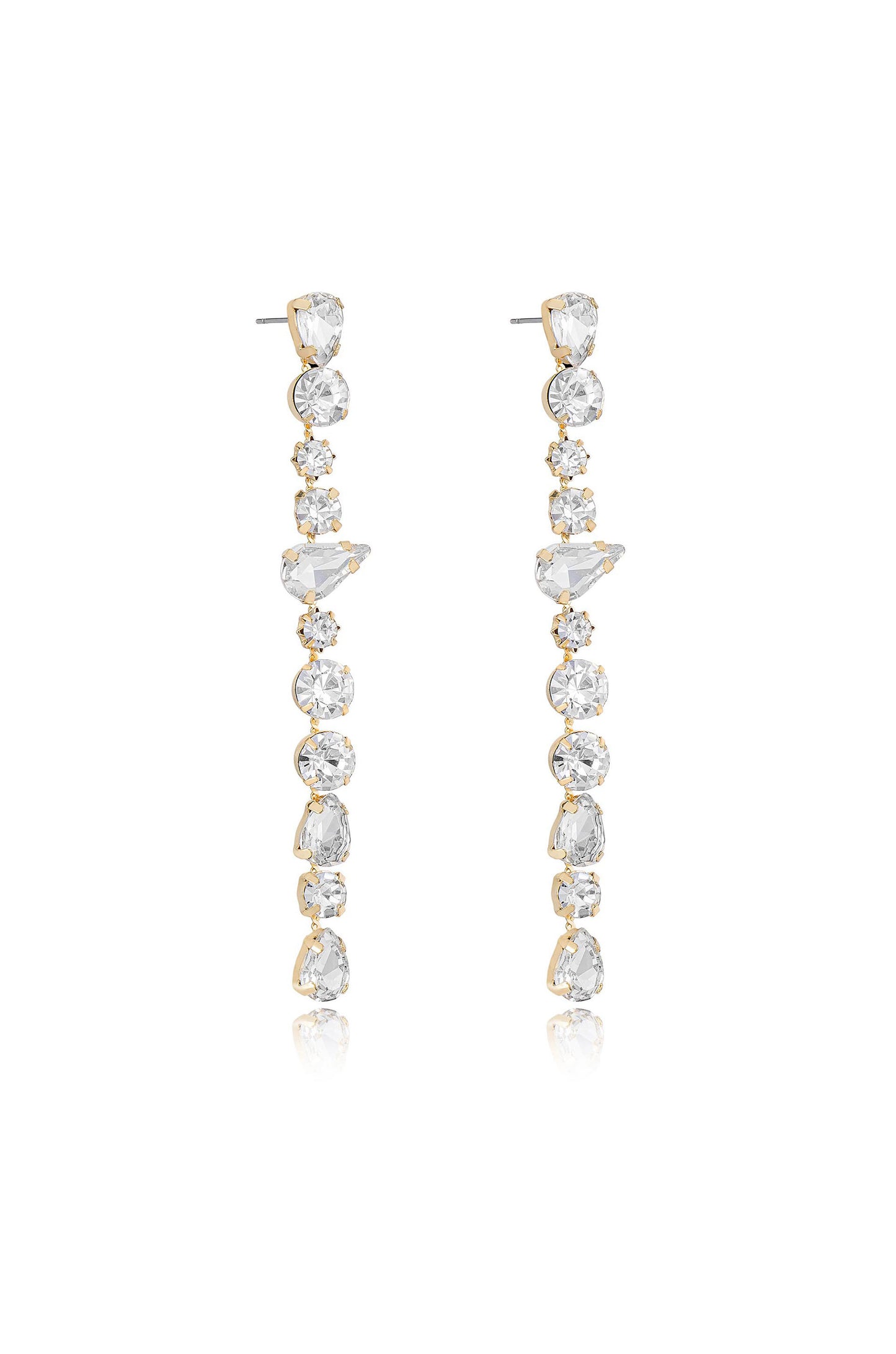 Ice Drop 18k Gold Plated Dangle Earrings side