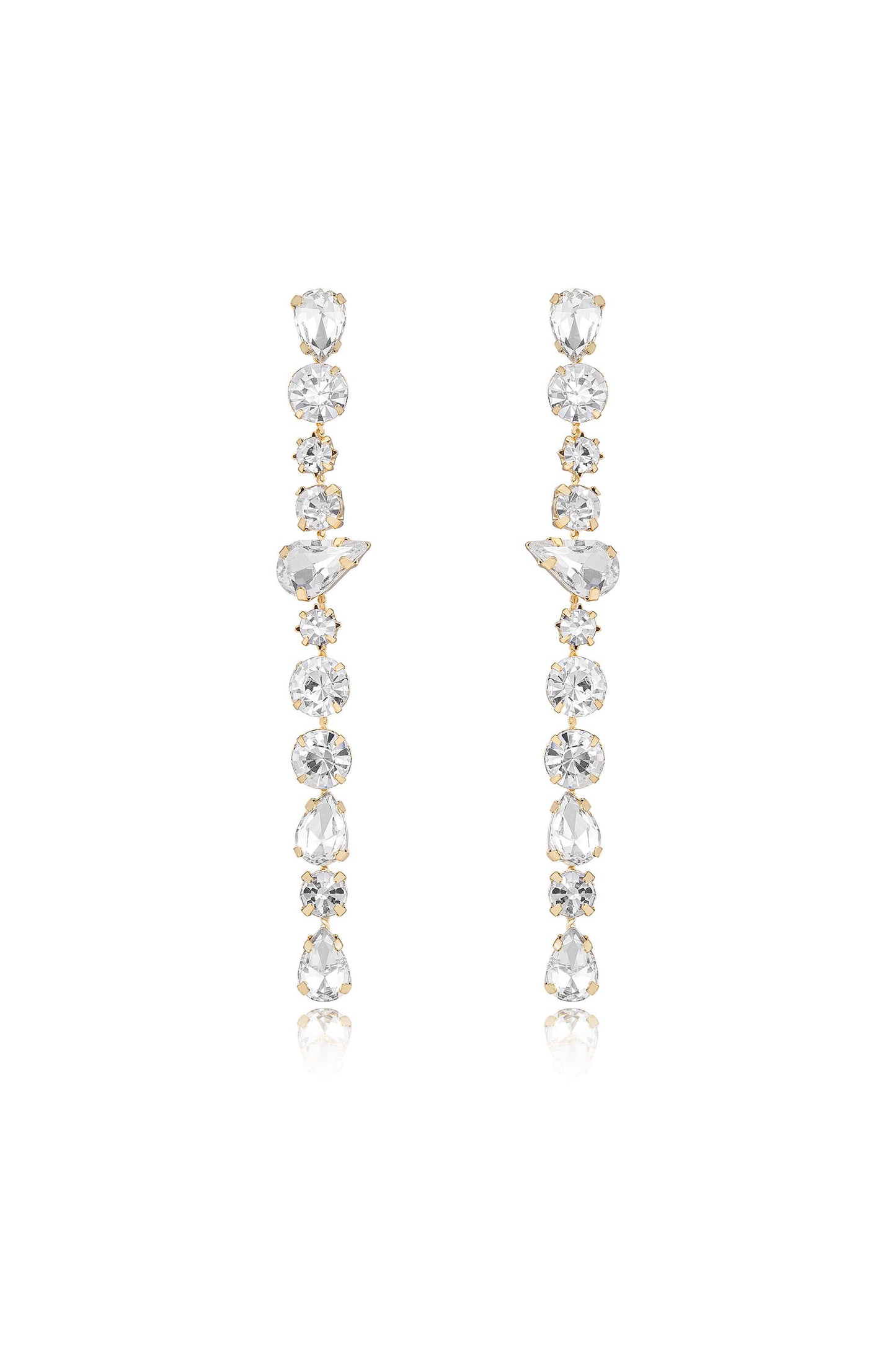 Ice Drop 18k Gold Plated Dangle Earrings