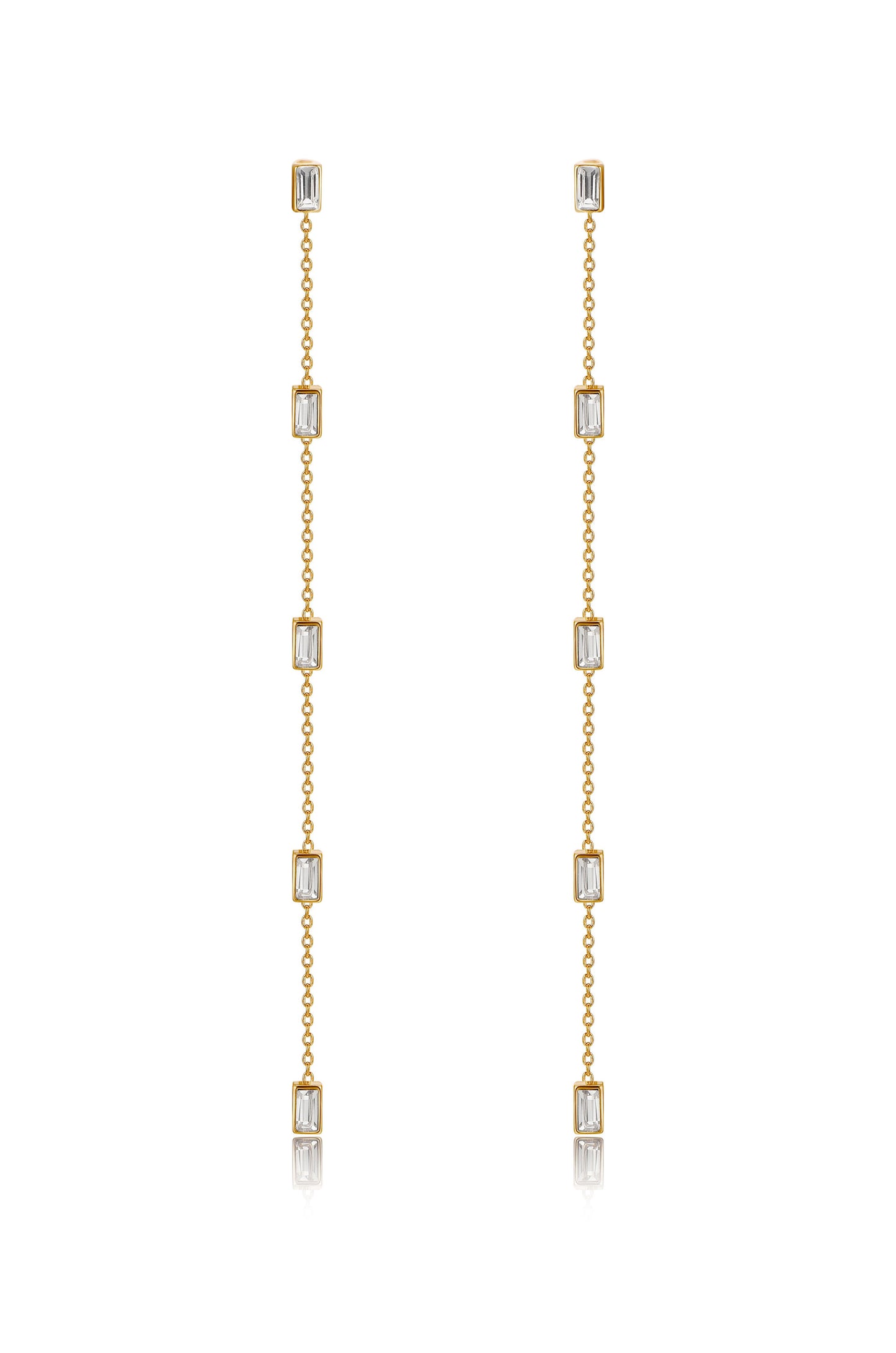 Dainty Statement Crystal Dangle Earrings in clear