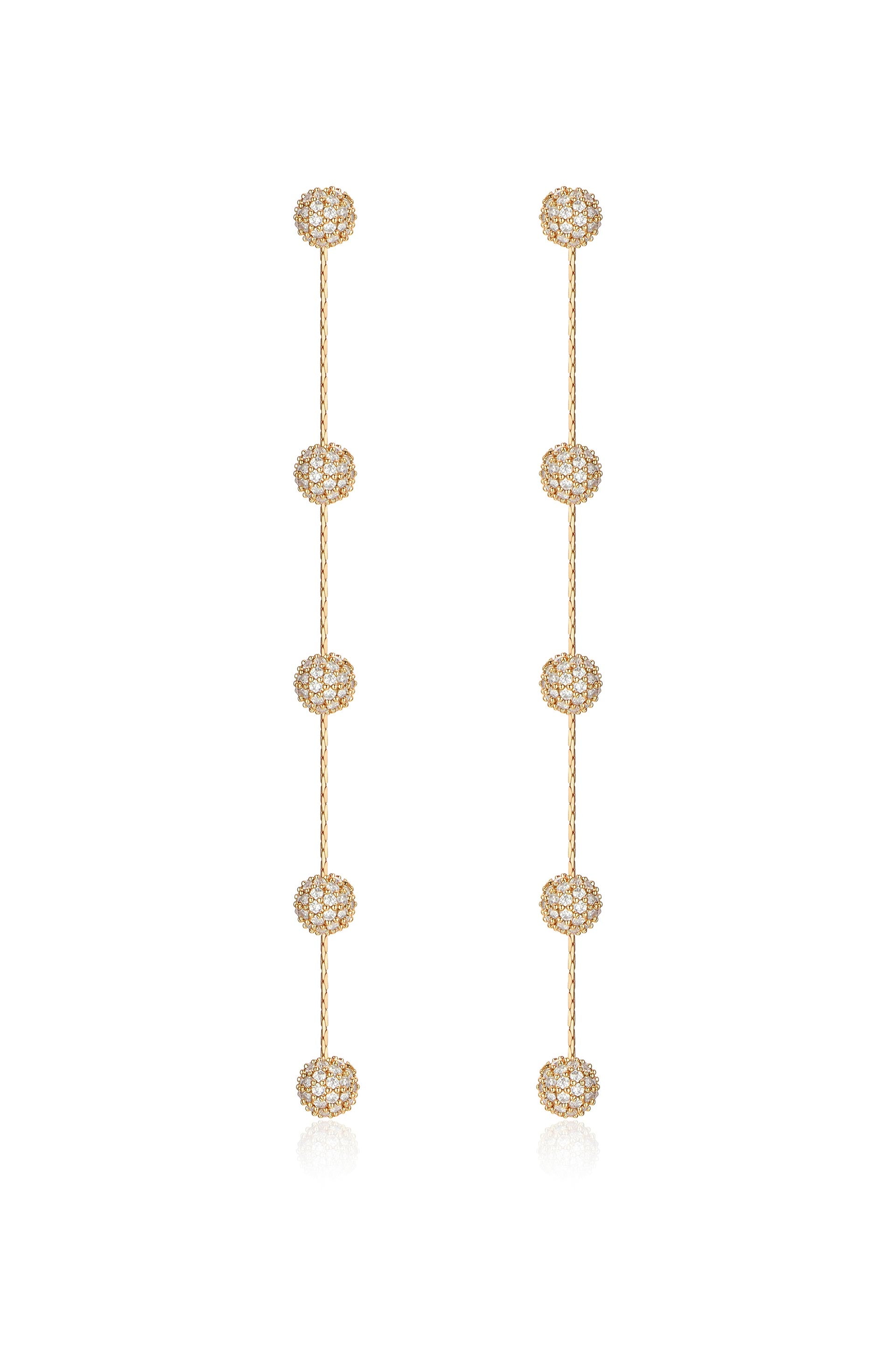 Crystal Ball Drop Earrings