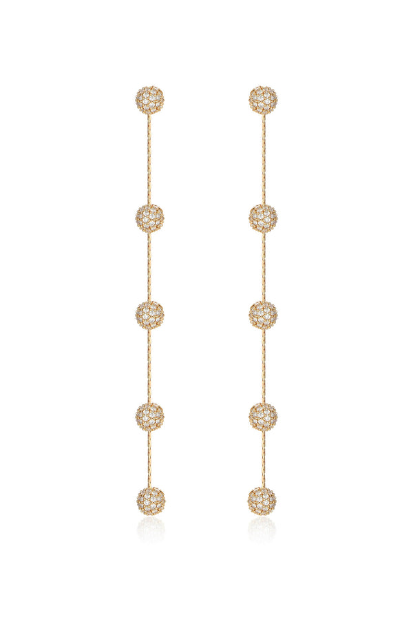 Crystal Ball Drop Earrings