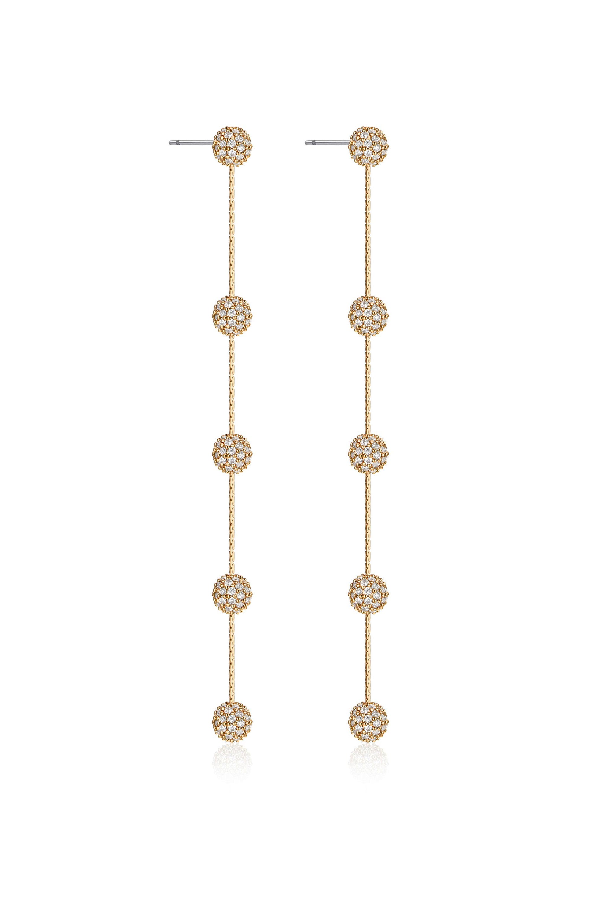 Crystal Ball Drop Earrings side