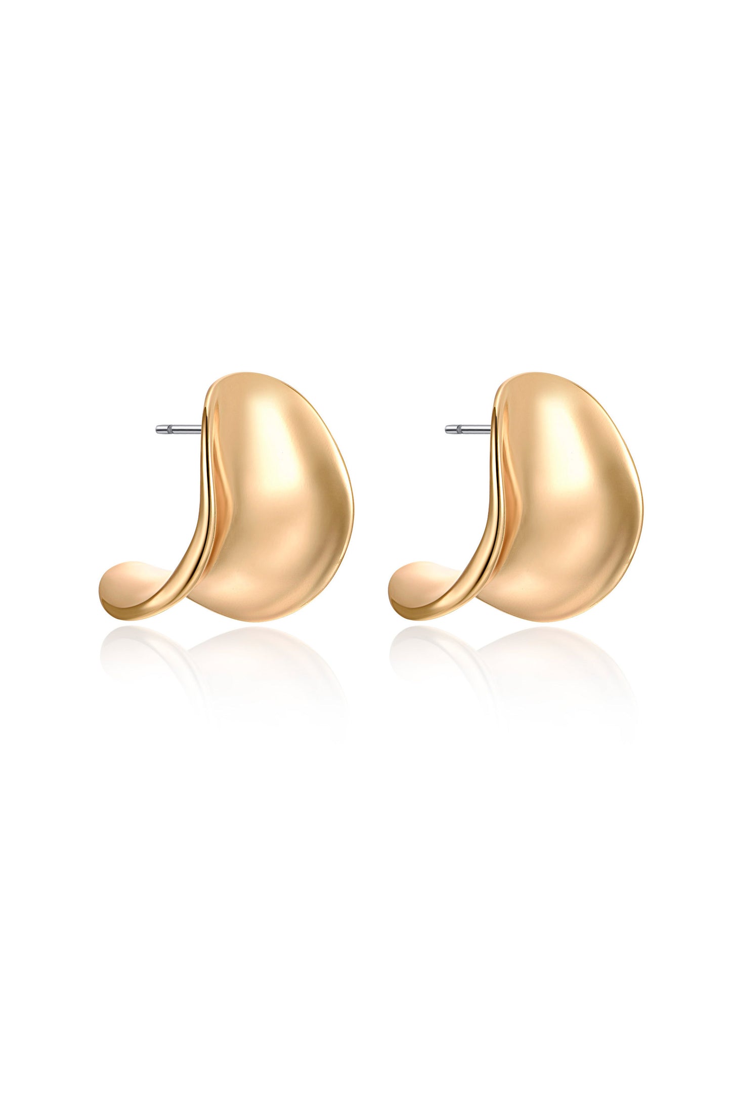 Curved Stud Earrings side