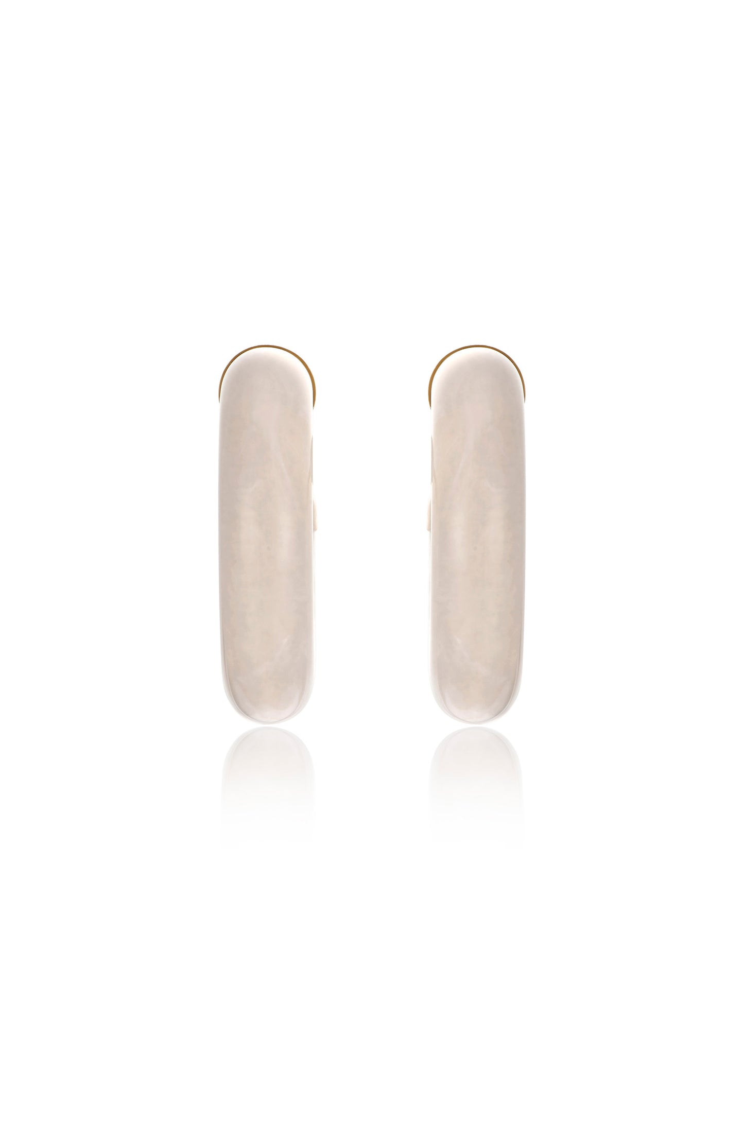 Resin Loop 18k Gold Plated Earrings front