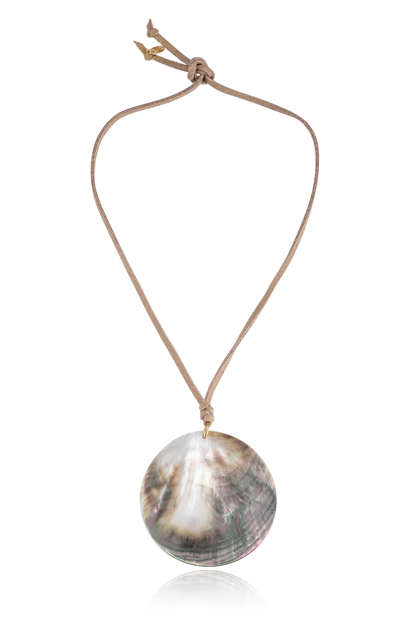 Opalescent Shell Necklace Set close