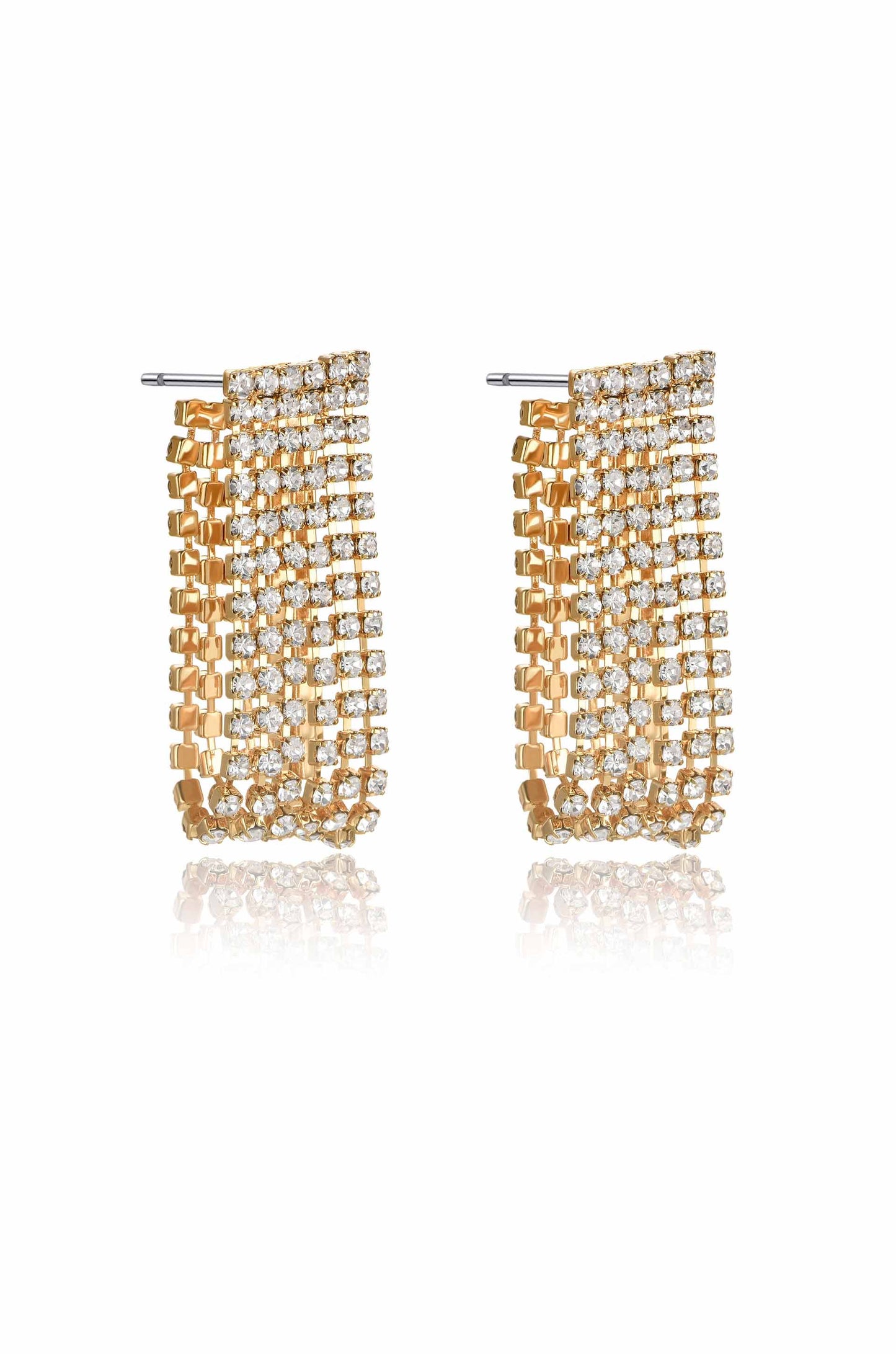 Crystal Loop Around Earrings side