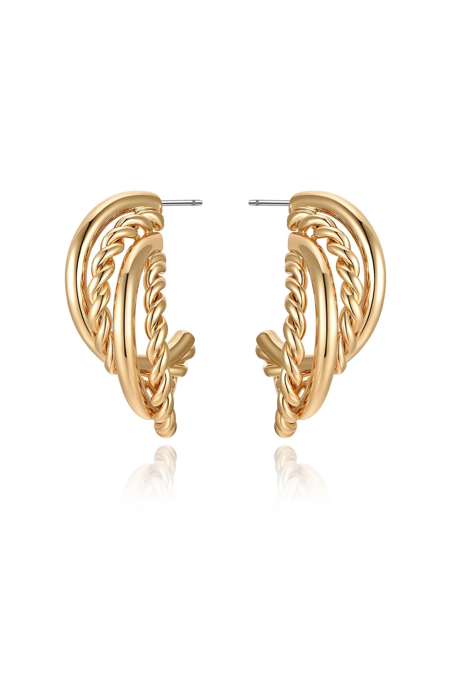 Twists and Turns Hoop Earrings