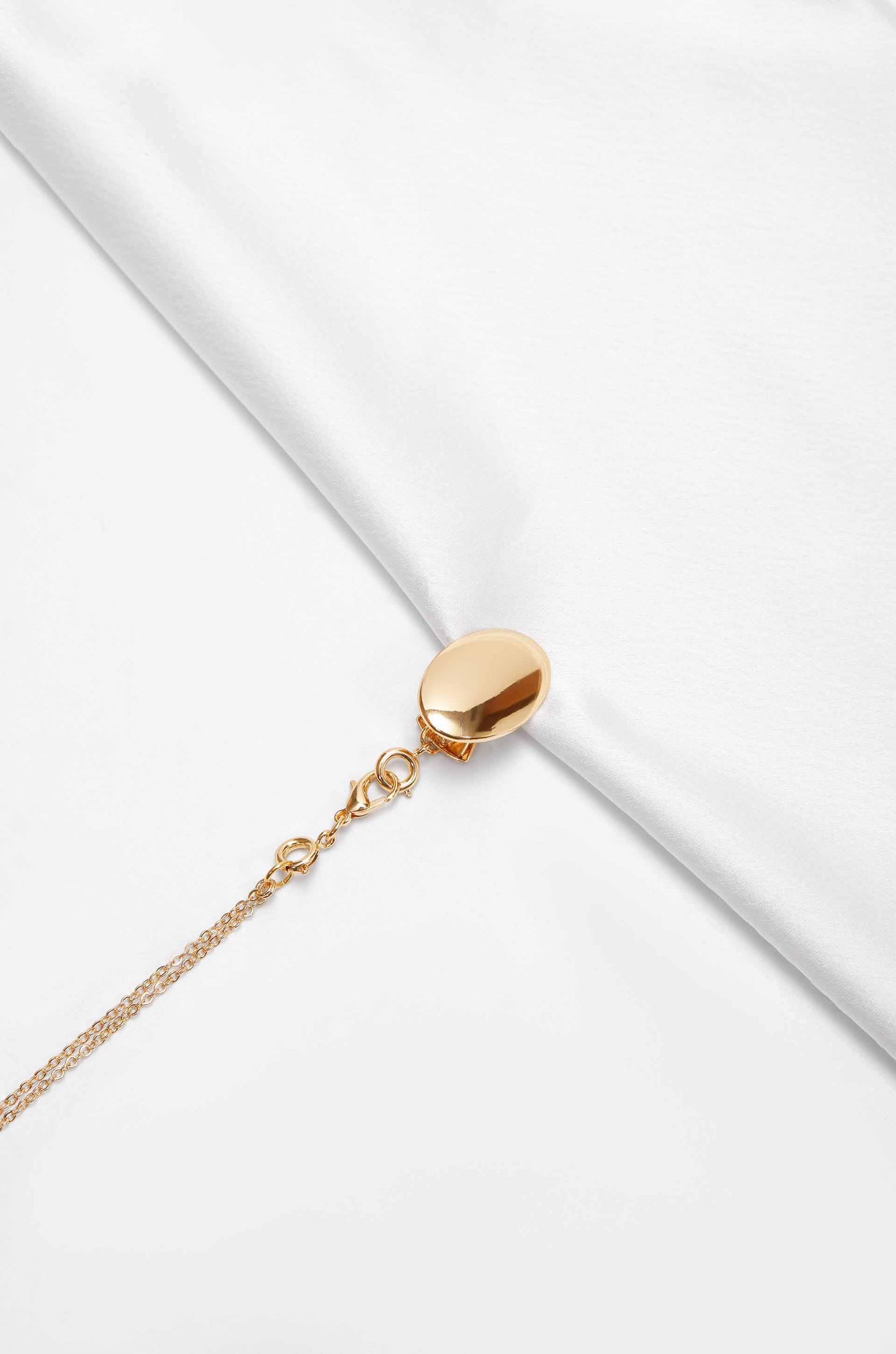 Pure Elegance Crystal Drop Back Necklace clipped