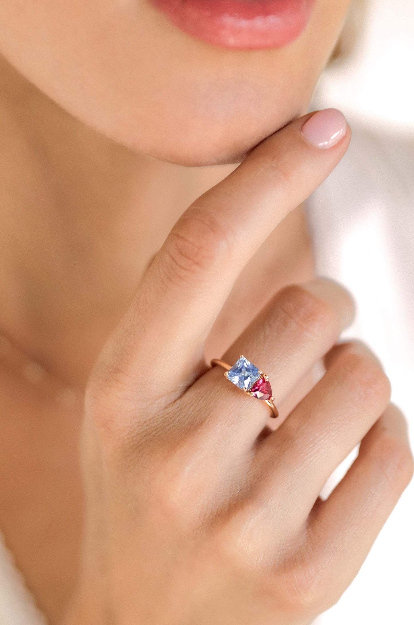 Toi Et Moi My Love 18k Gold Plated Ring on model