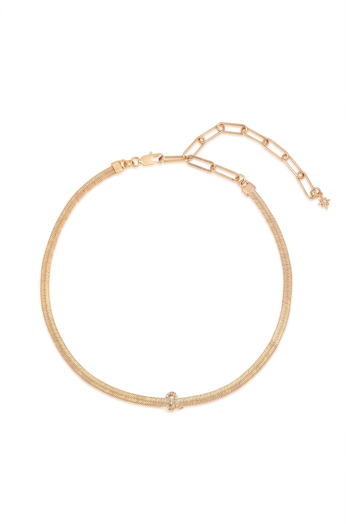 Zodiac Herringbone 18k Gold Plated Necklace 7