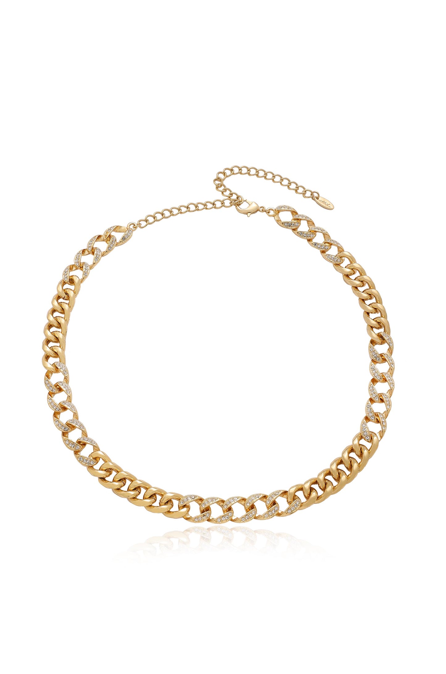 Life of Links Crystal and 18k Gold Plated Necklace