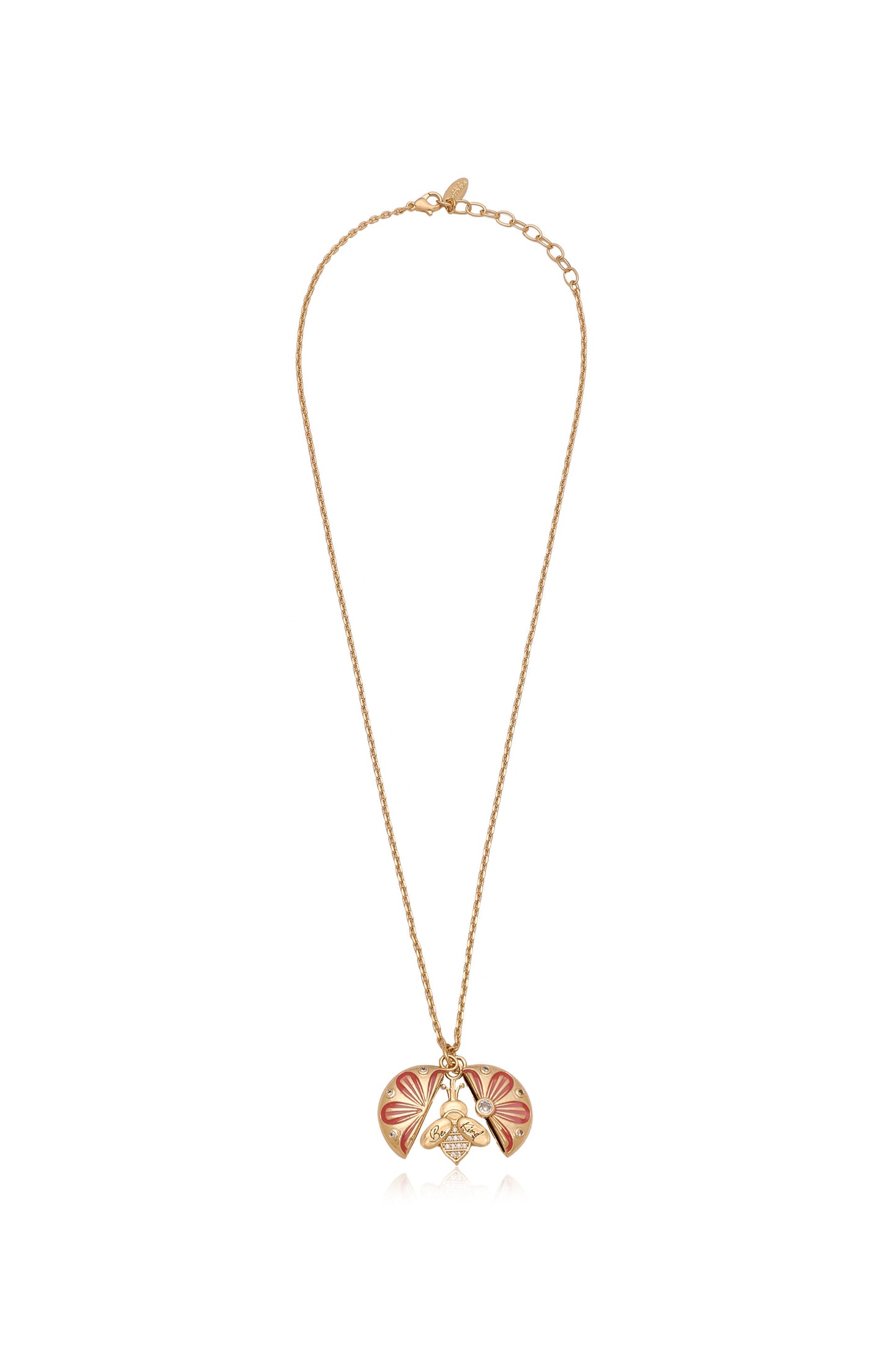 Be Kind Hidden Message Locket Necklace open