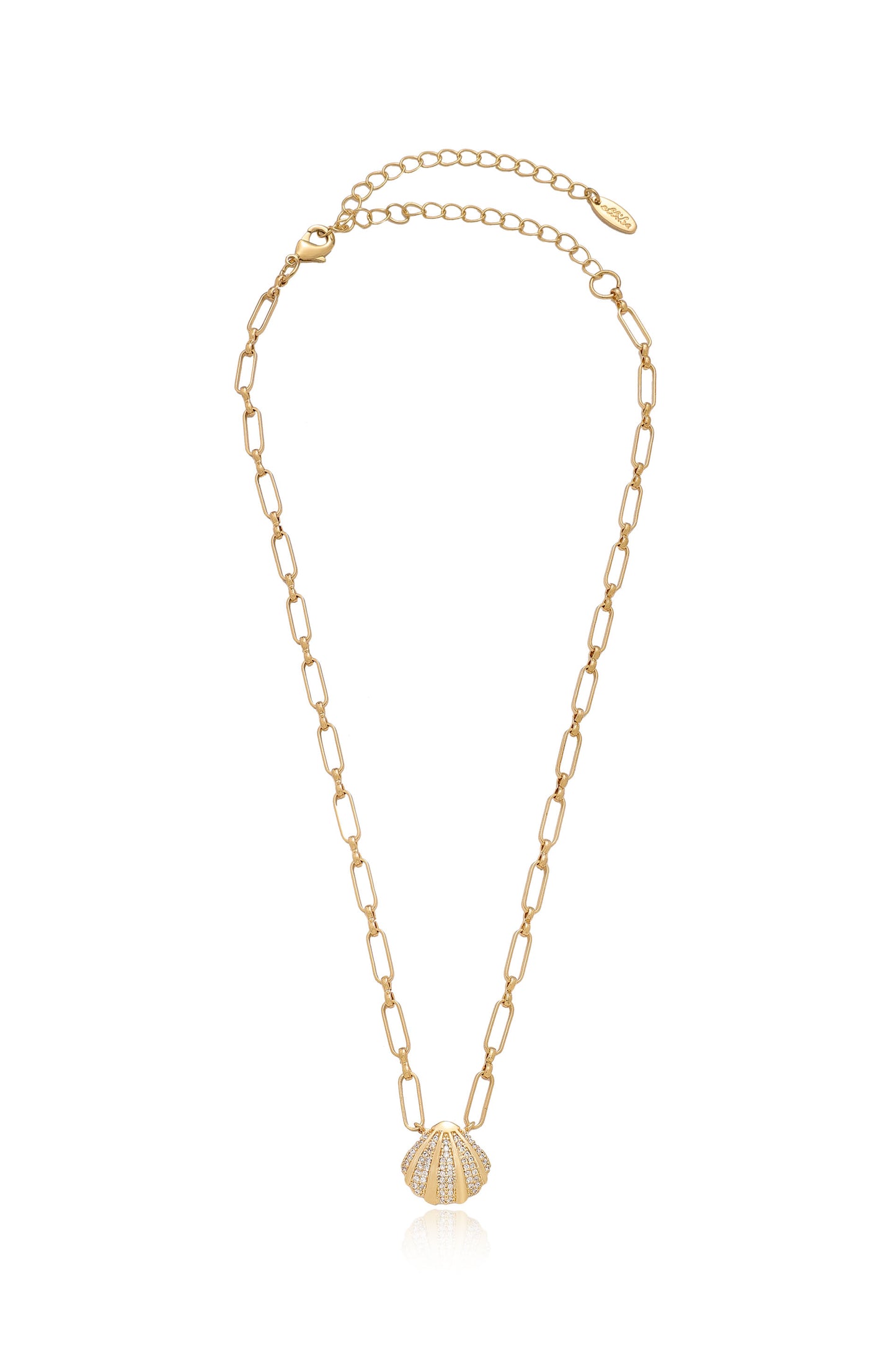 Clam Shell Charm 18k Gold Plated Necklace