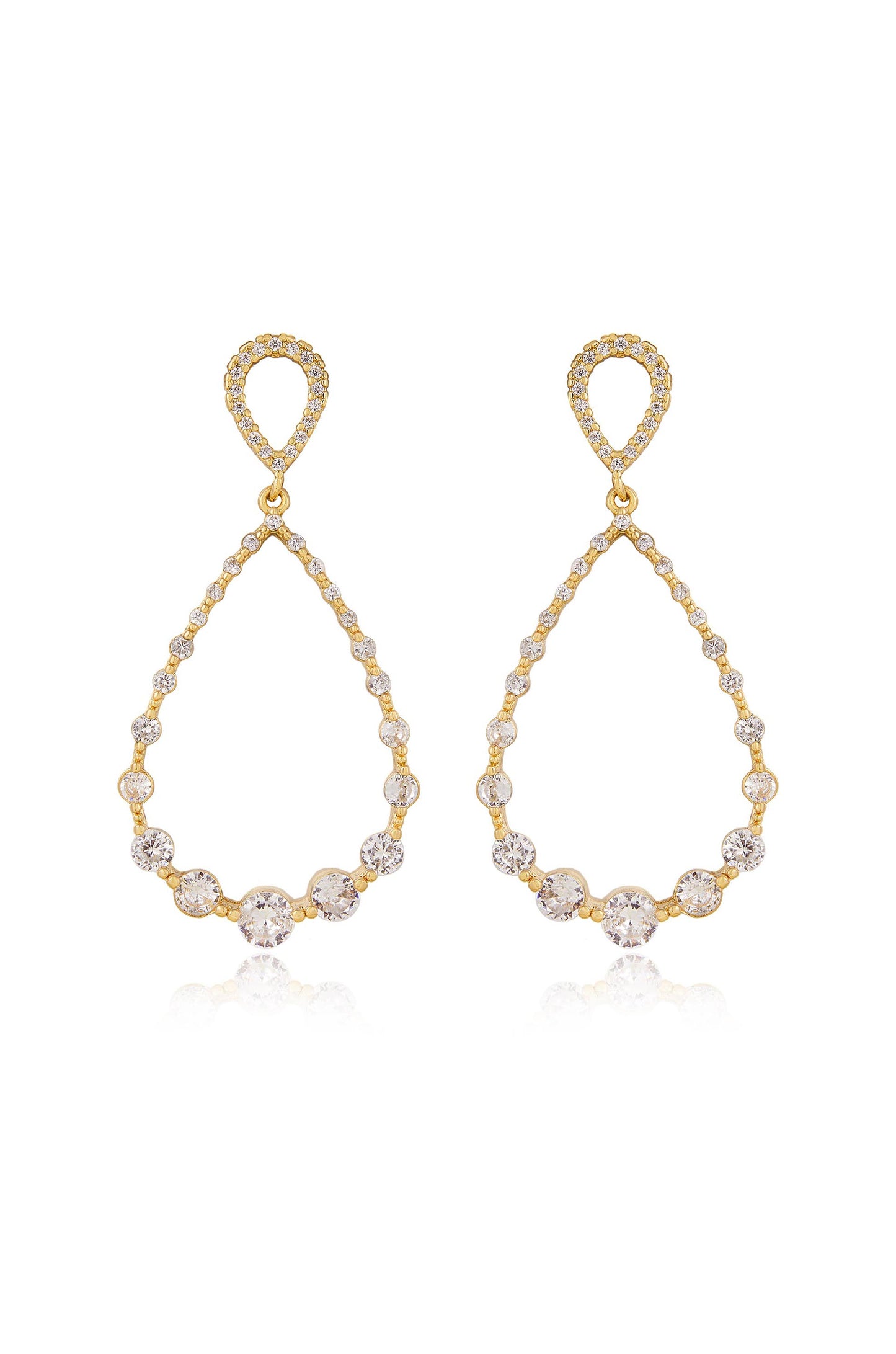 Crystal Droplet Dangle Earrings