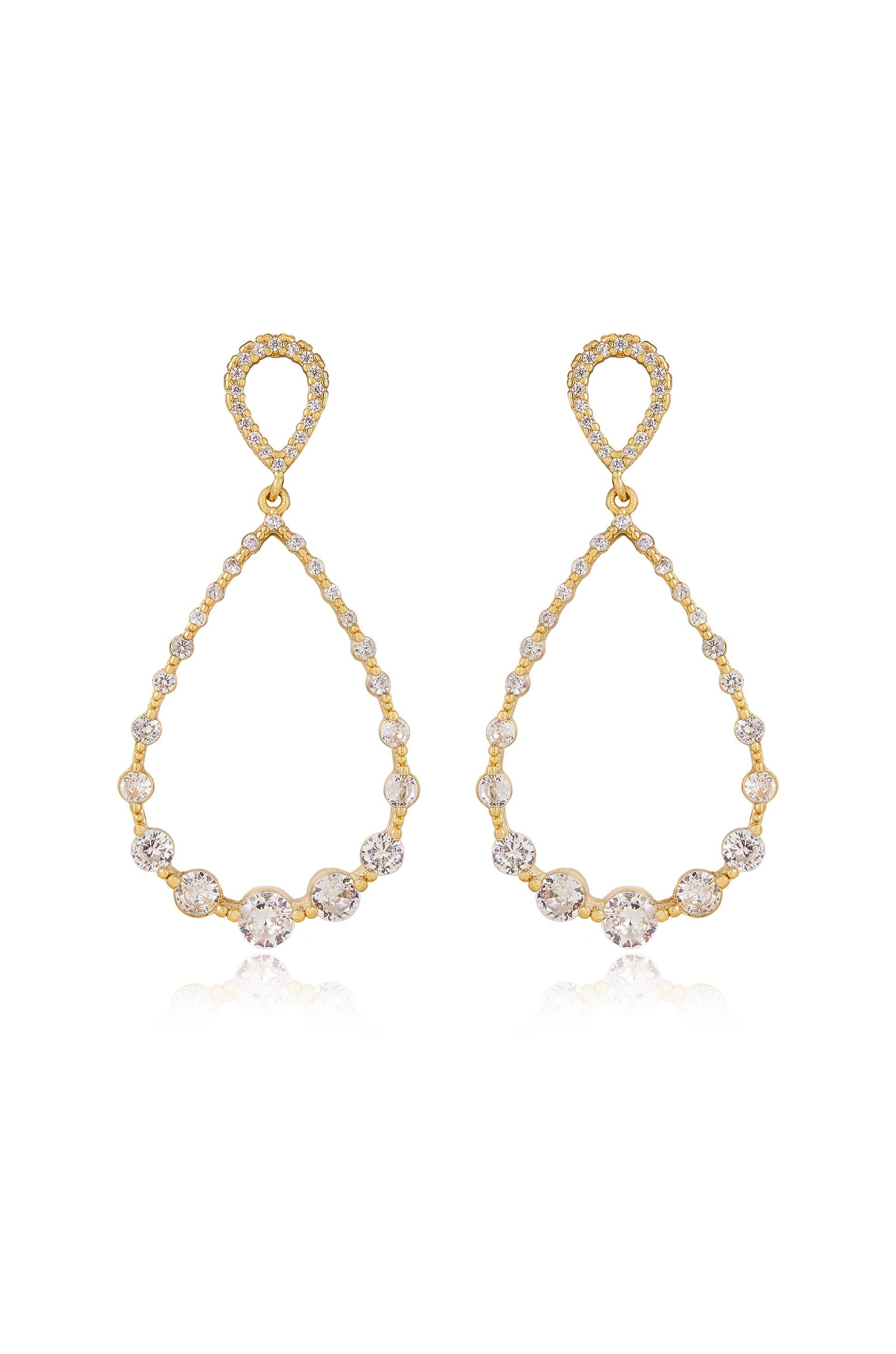 Crystal Droplet Dangle Earrings