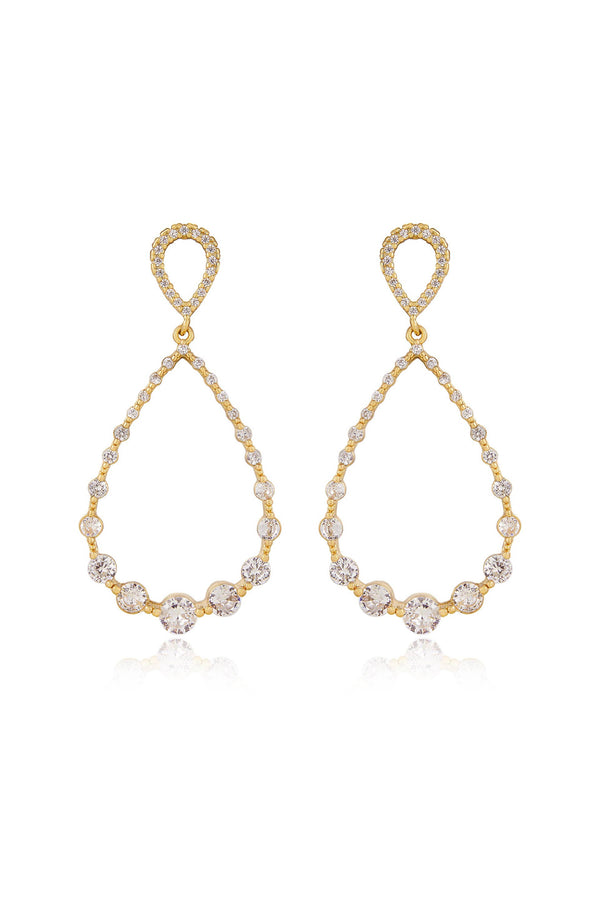 Crystal Droplet Dangle Earrings