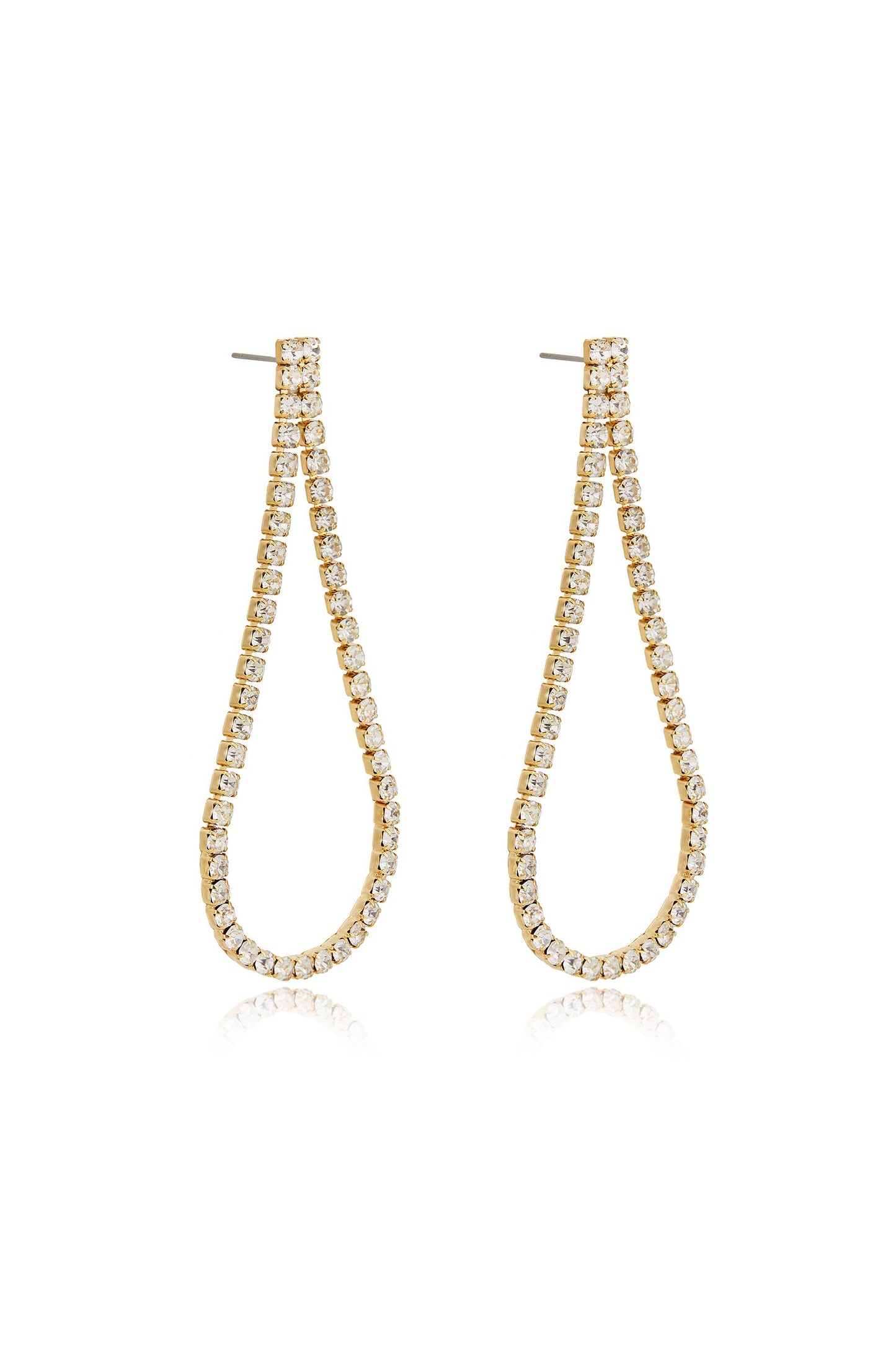 Sparkle Droplet 18k Gold Plated Earrings side