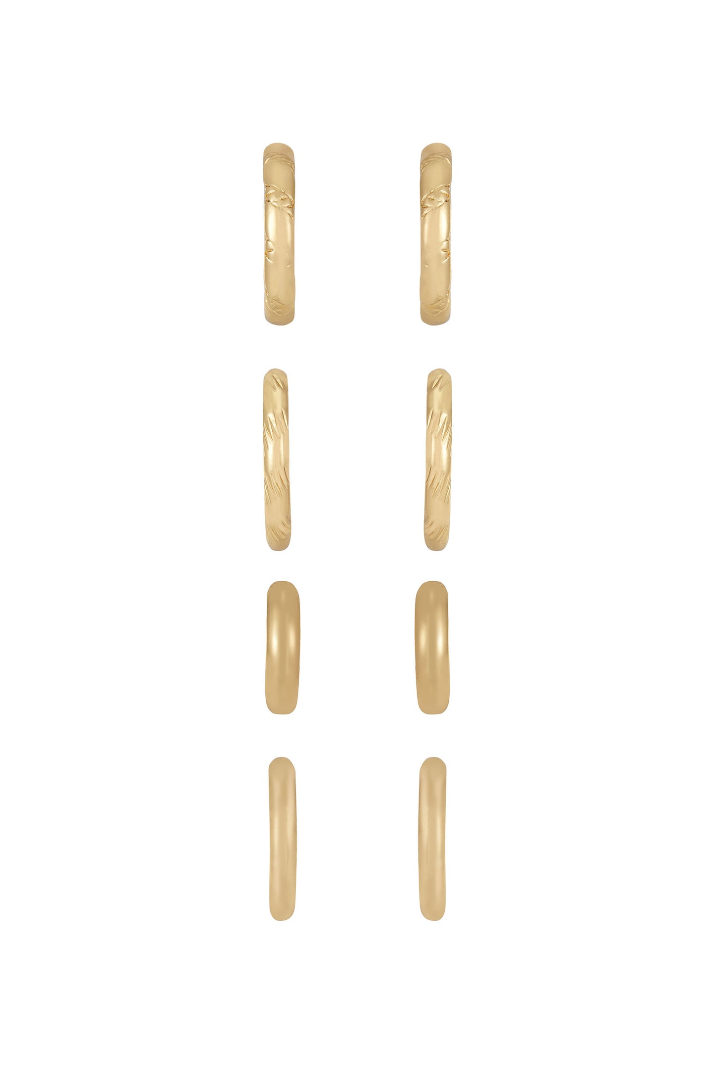 Mixed Hoops 18k Gold Plated Boxed Set front