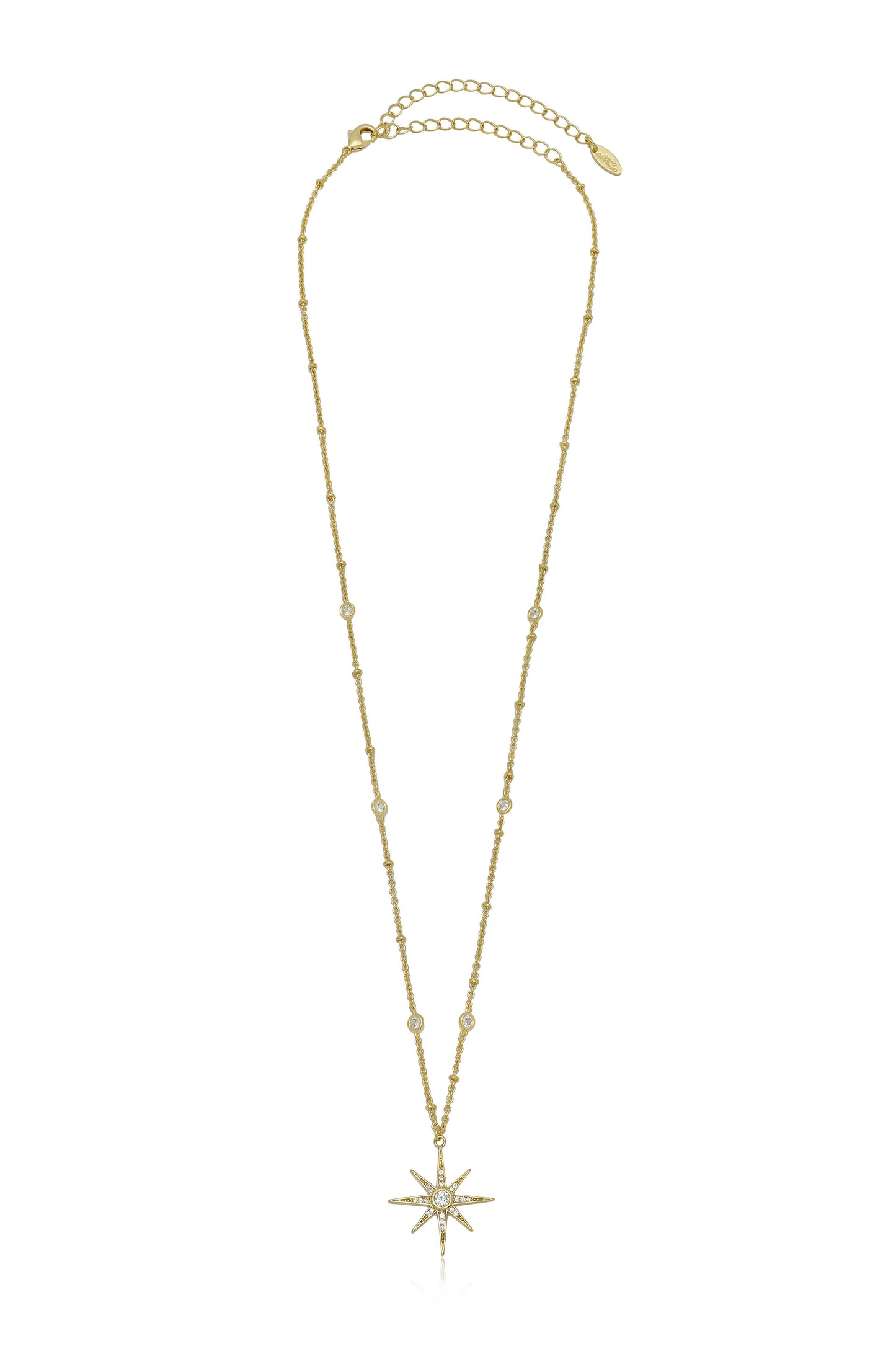 Starburst Pendant 18k Gold Plated Necklace