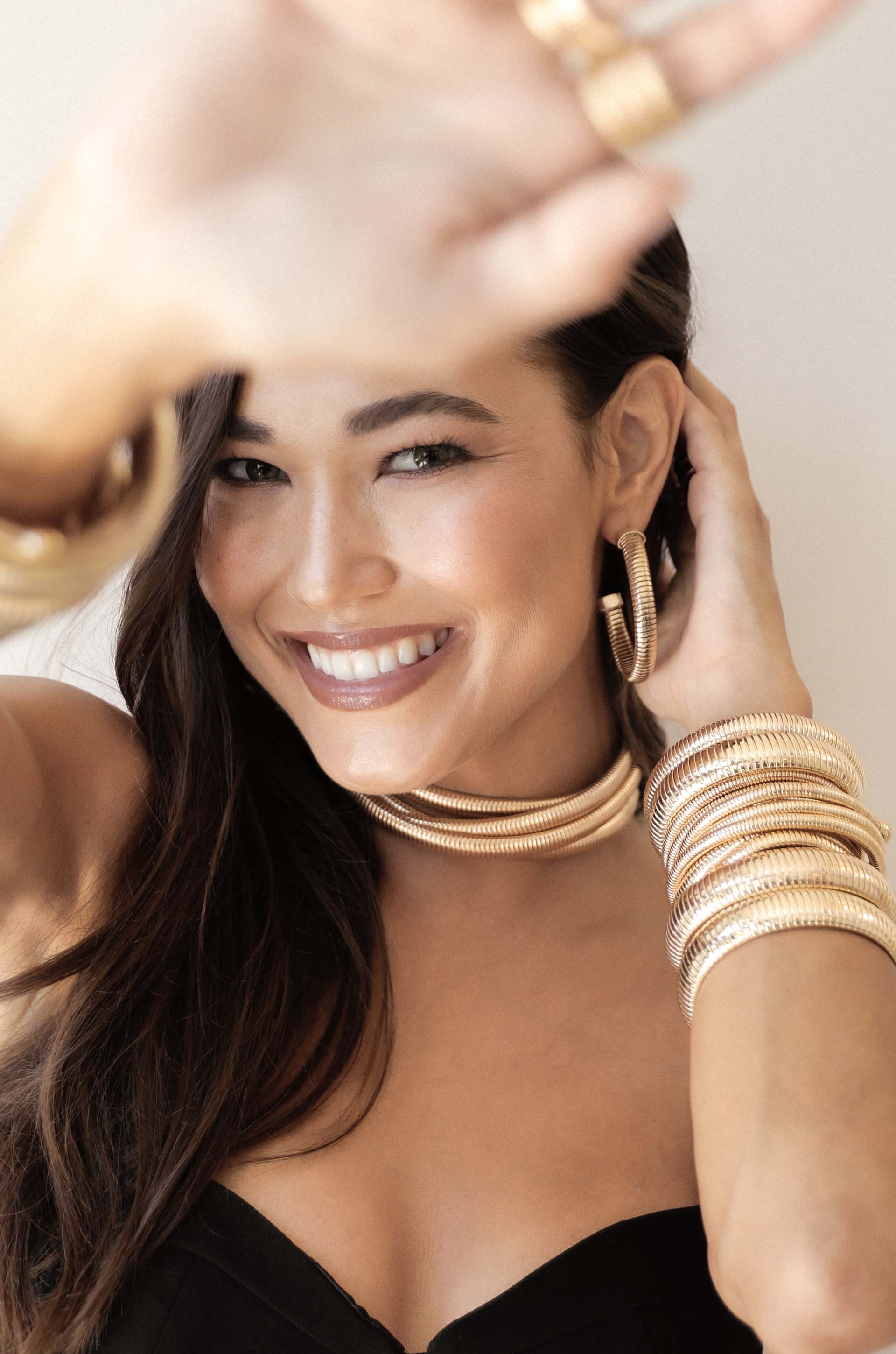 Flex Snake Chain Necklace 18k Gold Plated model 6