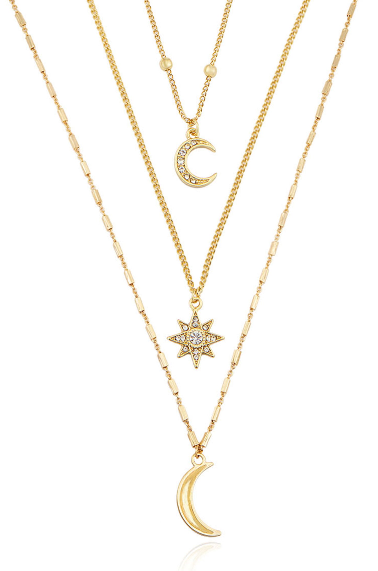 Night Sky Necklace Set 18k Gold Plated
