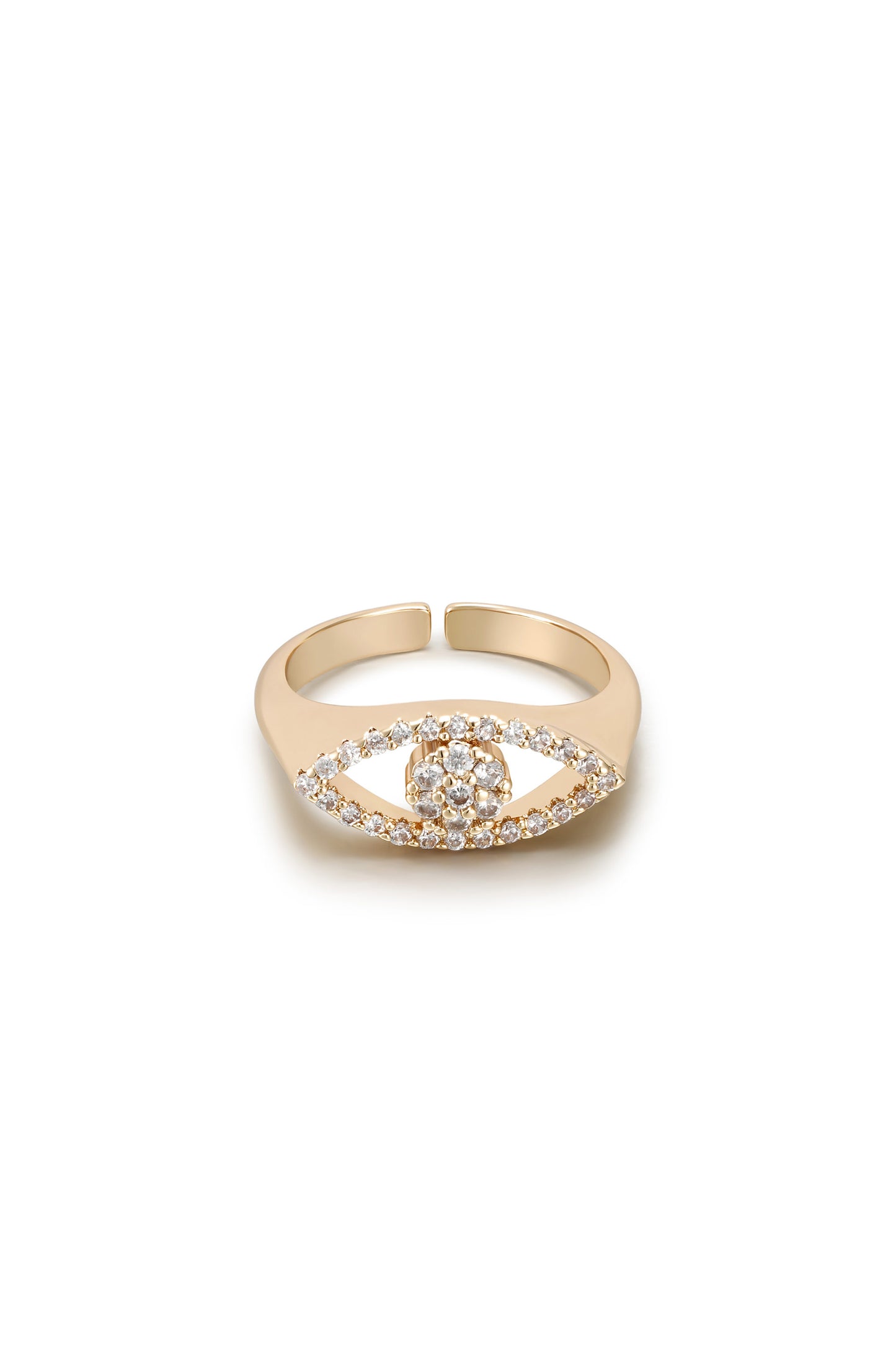 Eyes On You 18k Gold Plated Crystal Ring