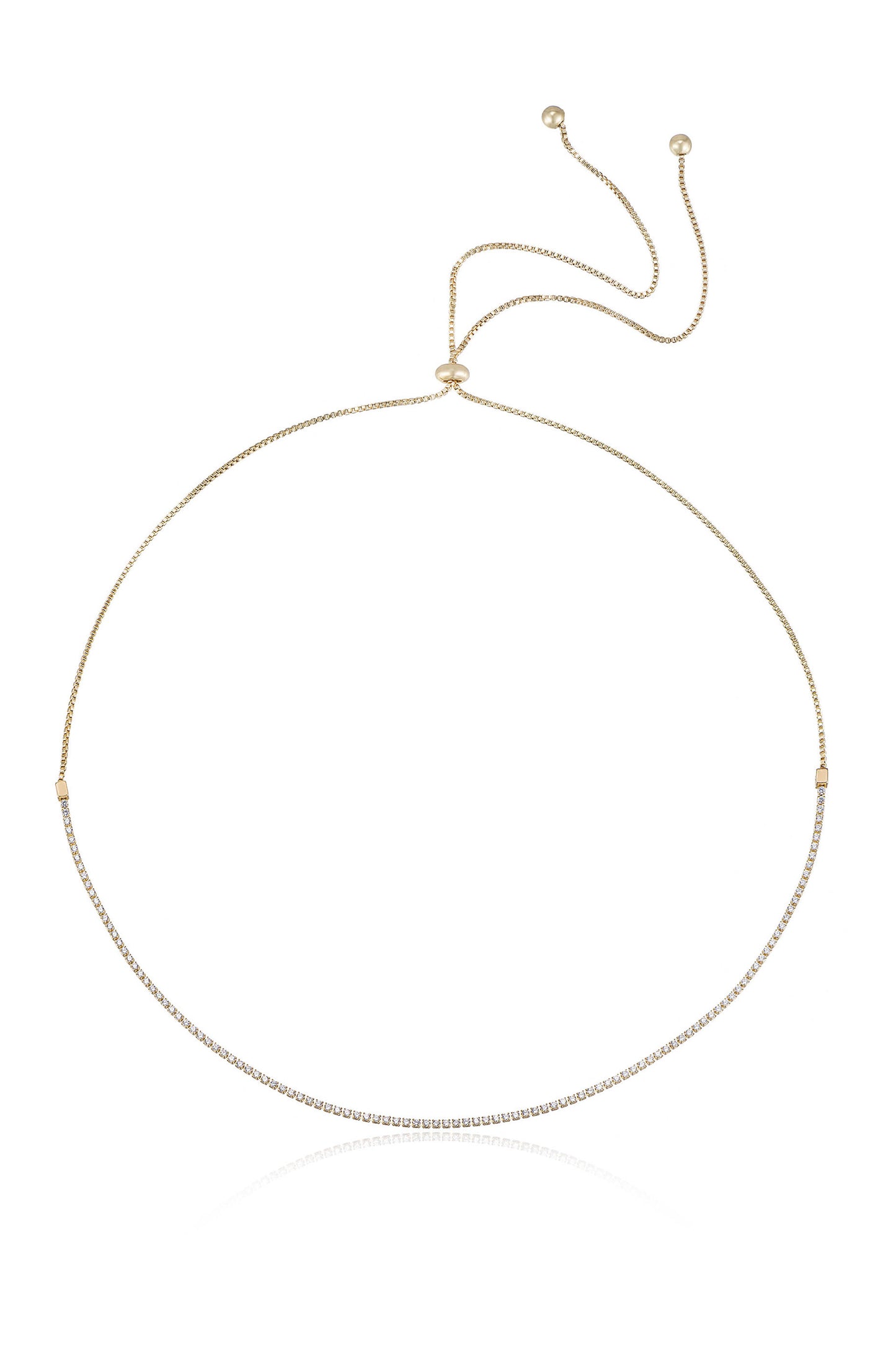 Adjustable Box Chain 18k Gold Plated Choker